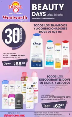 Nuevas ofertas de Del Sol y Woolworth válidas en toda la República Mexicana desde el 03.07.2025. ¡Encuentra las mejores ofertas en Del Sol y Woolworth catálogo Beauty Days! | Página: 4