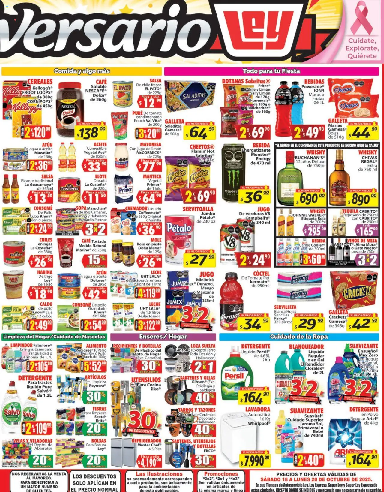 Nuevas ofertas de Casa Ley válidas en toda la República Mexicana desde el 18.10.2025. ¡Encuentra las mejores ofertas en Casa Ley folleto Autoservicio! | Página: 4 | Productos: Aceite, Res, Suavizante, Caja
