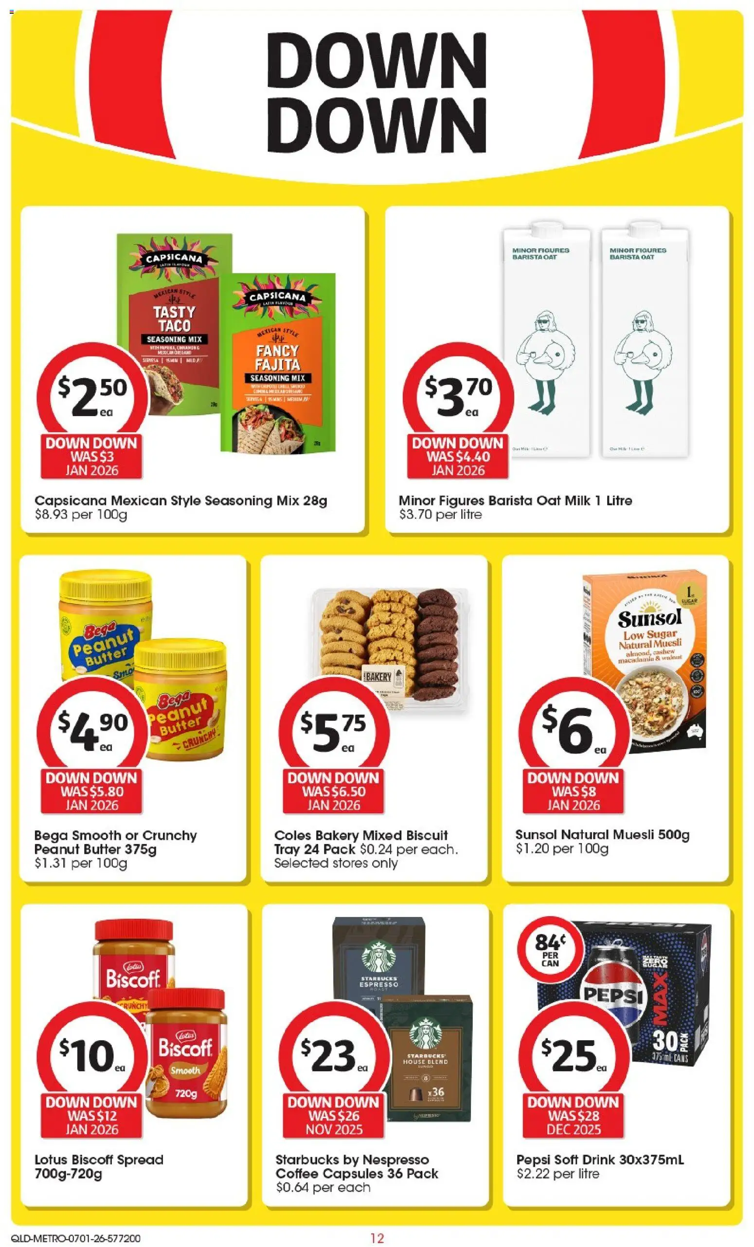 Coles catalogue - valid from 07.01.2026 | Page: 14 | Products: Butter, Coffee, Pepsi, Bakery