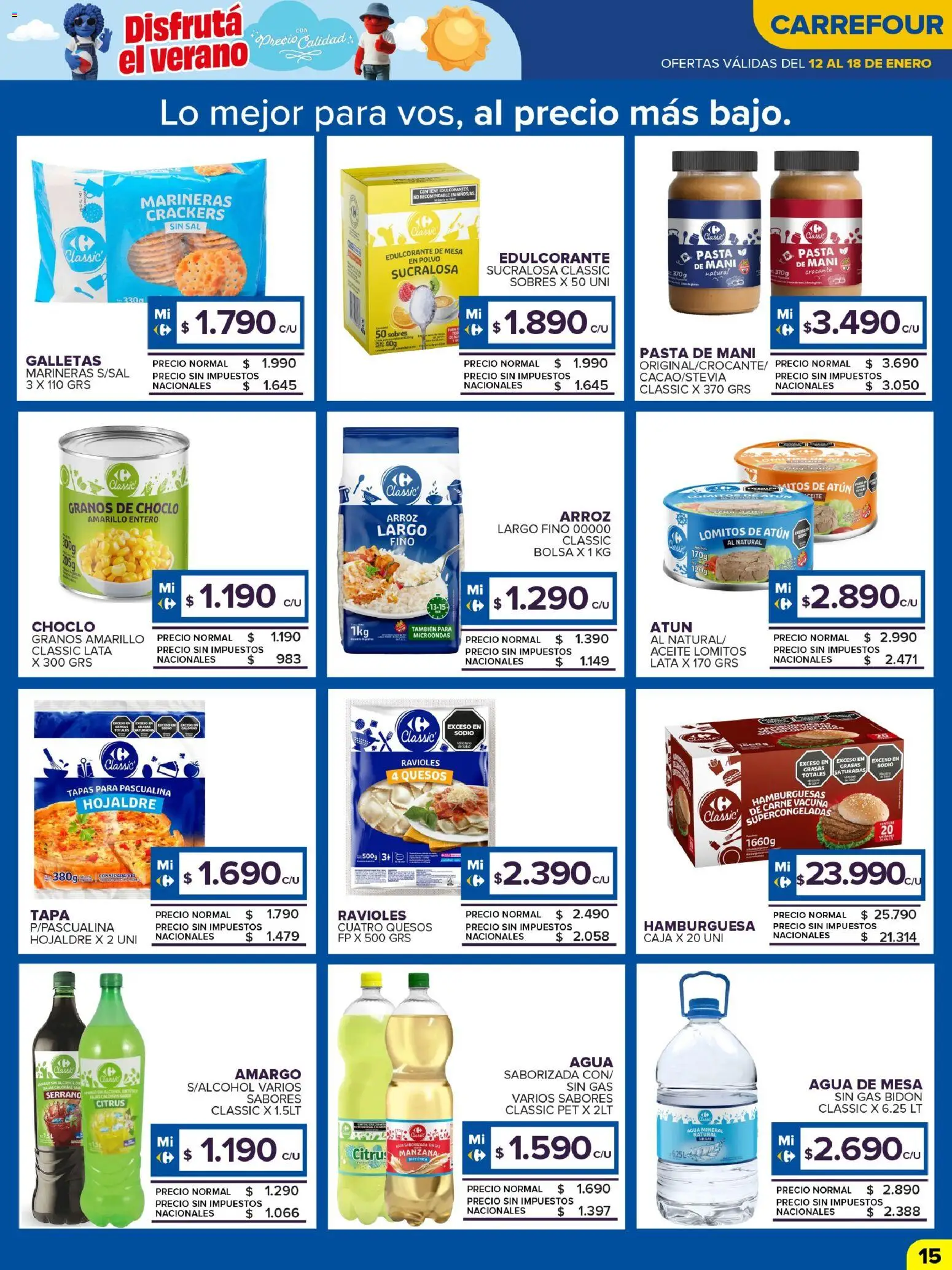 Carrefour Maxi catálogo │ válido desde el 12.01.2026 | Página: 15 | Productos: Bidón, Aceite, Polvo, Ravioles