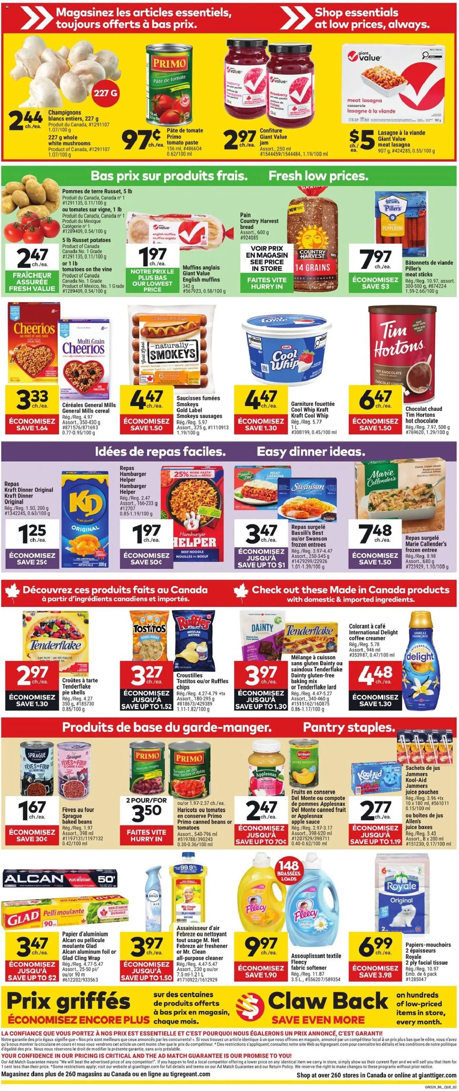 Giant Tiger flyer valid from 18.02.2026 | Page: 2 | Products: Chips, Fabric softener, Chocolate, Juice