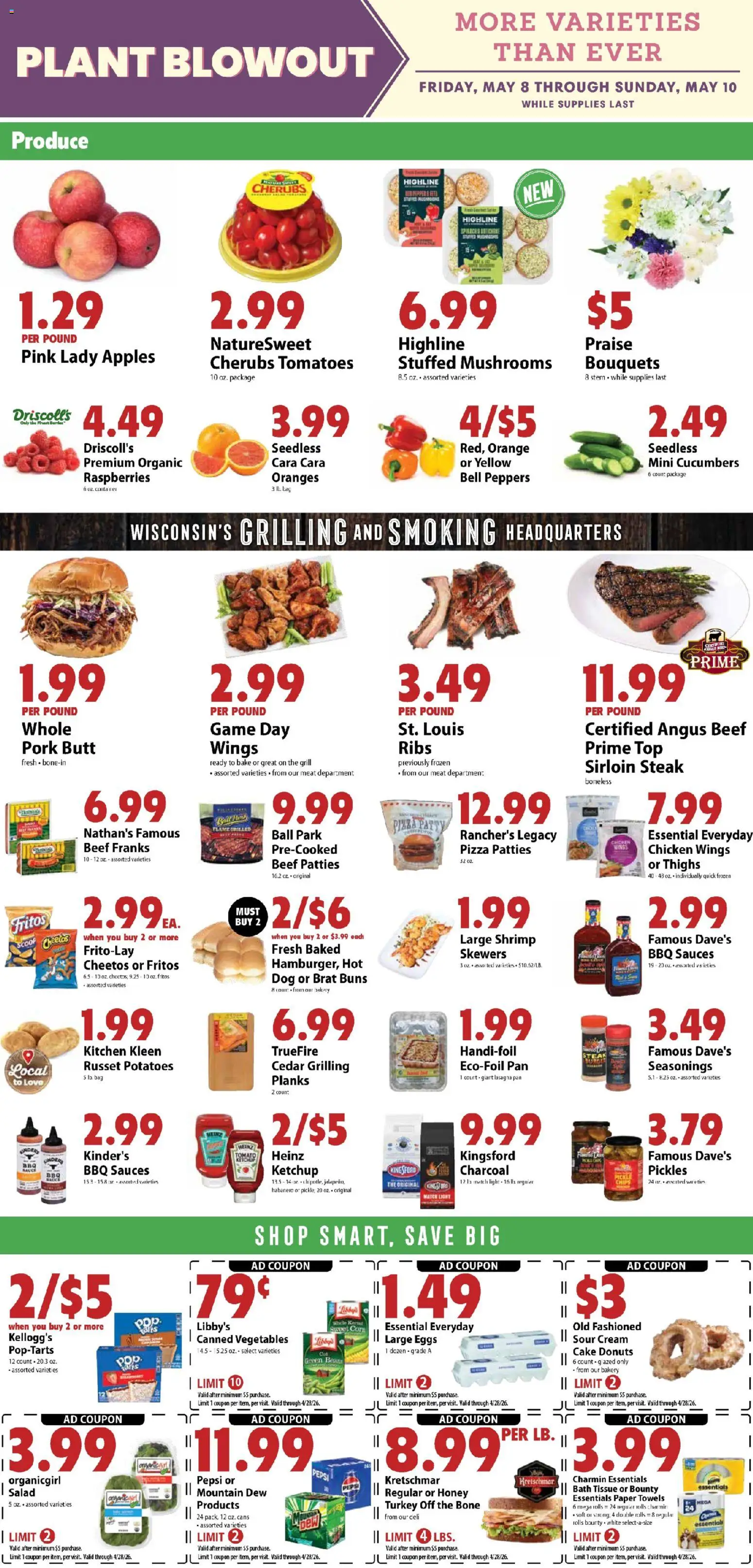 Festival Foods Weekly Ad - valid from 22.04.2026 | Page: 3 | Products: Eggs, Tomatoes, Cucumbers, Grill