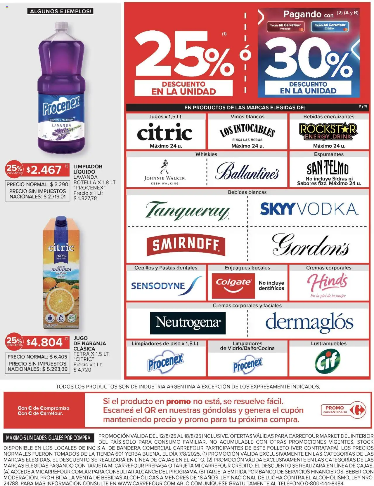 Carrefour Market catálogo │ válido desde el 12.08.2025 | Página: 9 | Productos: Teléfono, Banco, Fragancia, Jugo