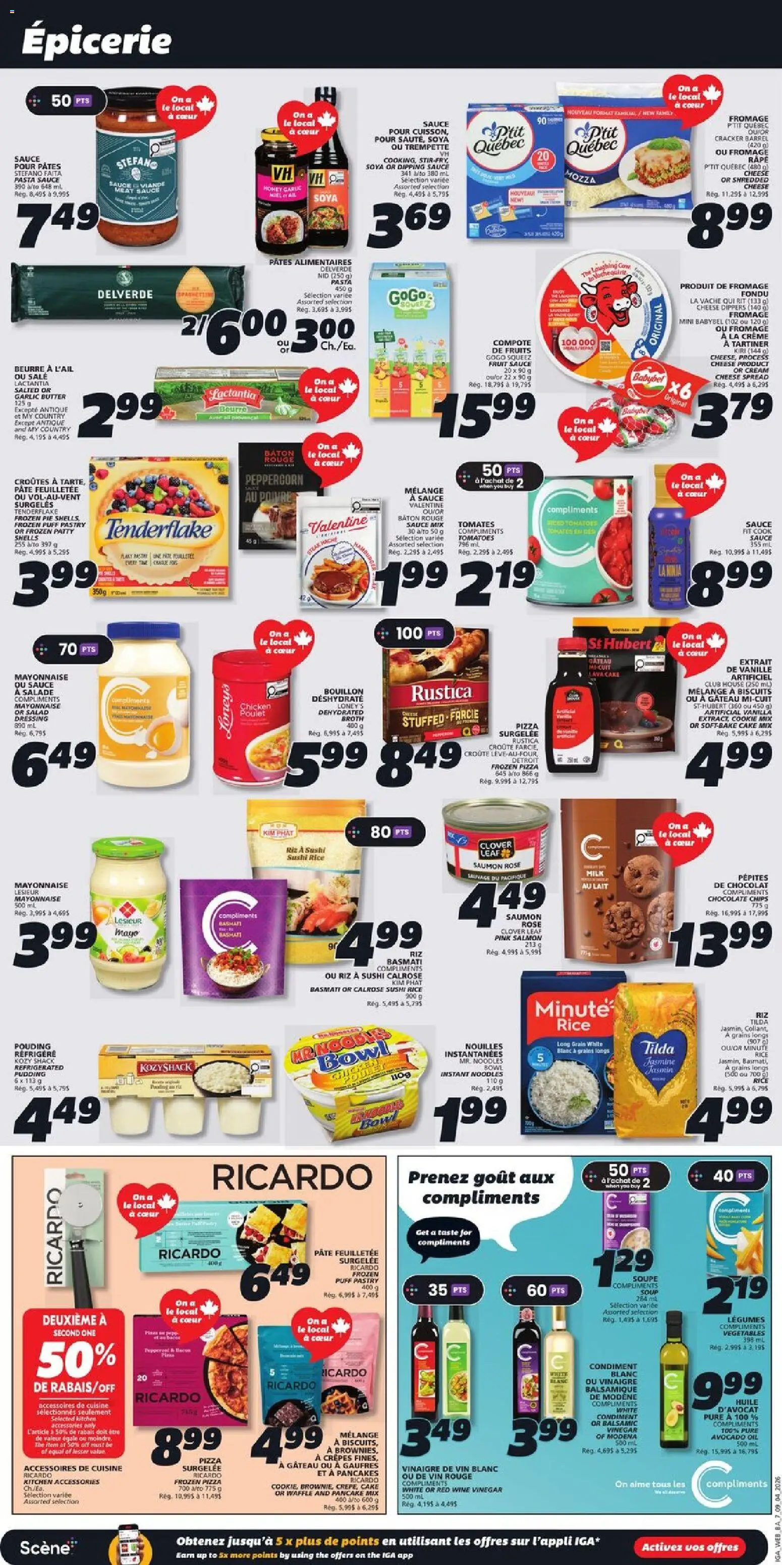 IGA flyer valid from 09.04.2026 | Page: 10 | Products: Rice, Noodles, Pasta, Oil