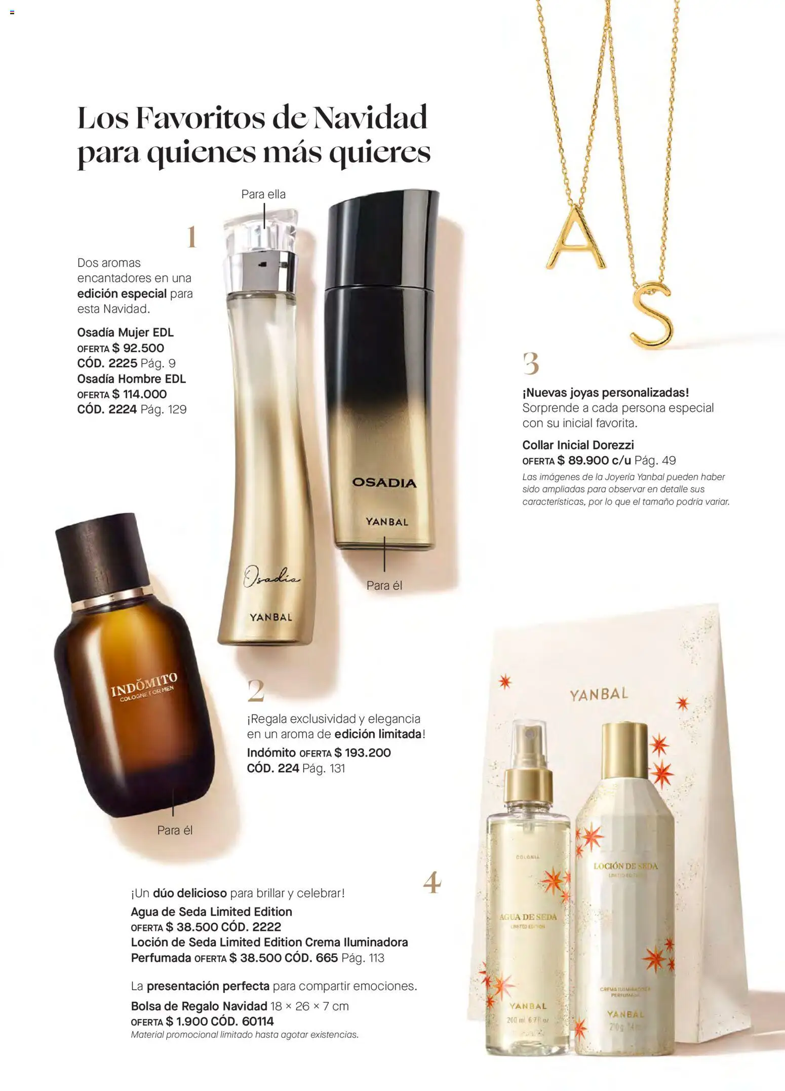 Yanbal revista - valida desde el 08.11.2025 | Página: 5 | Productos: Agua, Crema, Loción, Collar