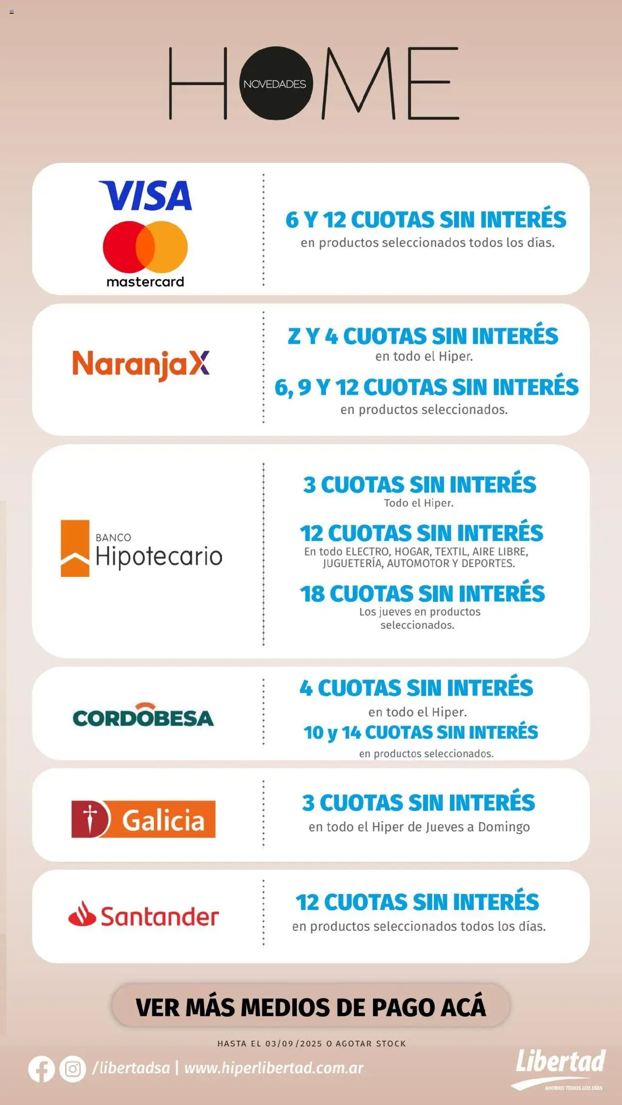 Hipermercado Libertad - Novedades Home │ válido desde el 22.08.2025 | Página: 11 | Productos: Banco