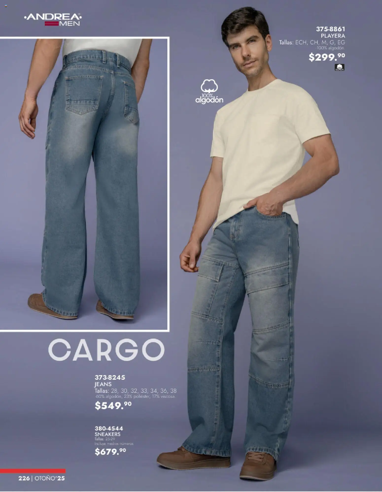 Nuevas ofertas de Andrea válidas en toda la República Mexicana desde el 26.11.2025. ¡Encuentra las mejores ofertas en Andrea catálogo Vestir Caballero otoño! | Página: 64 | Productos: Algodón, Playera