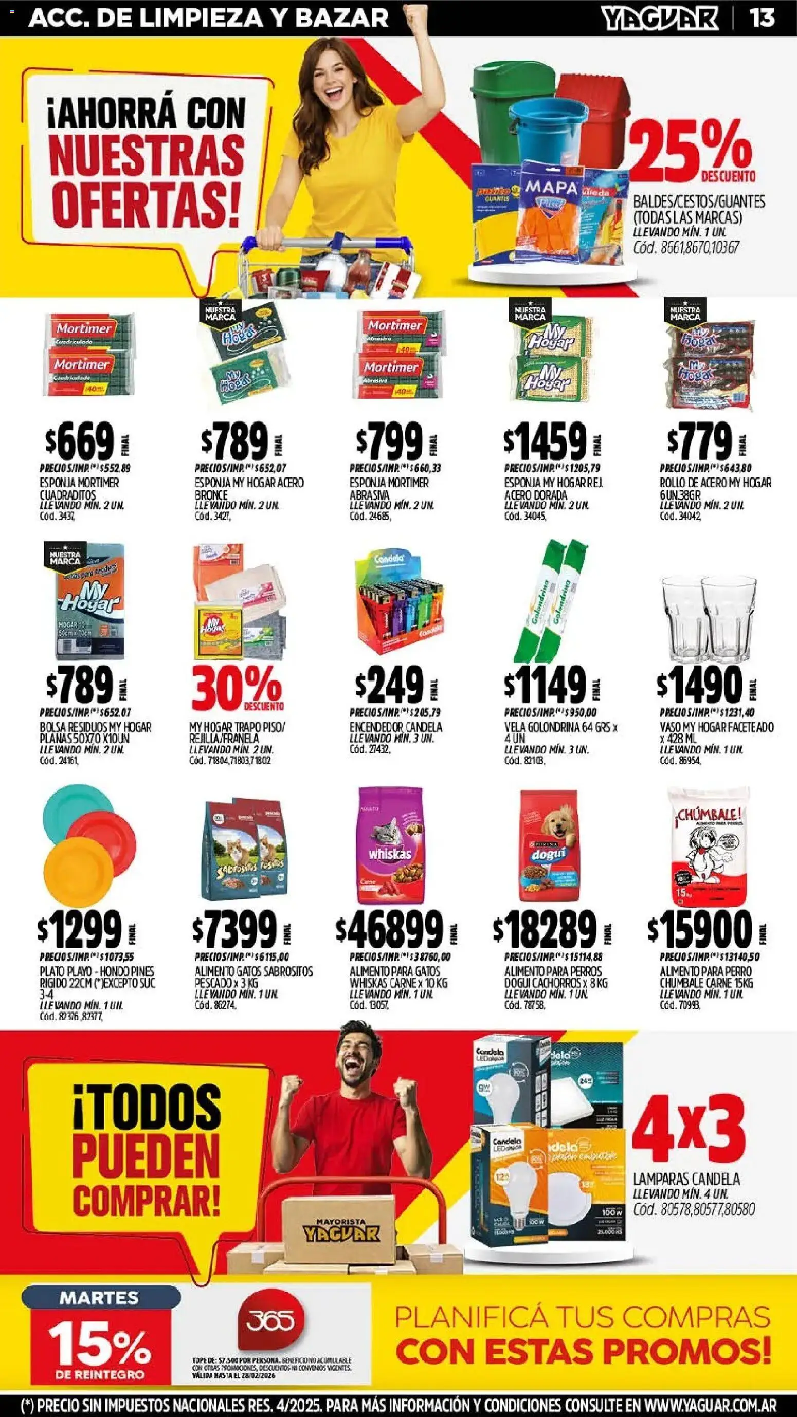Yaguar - Oferta Semanal Neuquen │ válido desde el 23.02.2026 | Página: 13 | Productos: Encendedor, Pescado, Esponja, Guantes