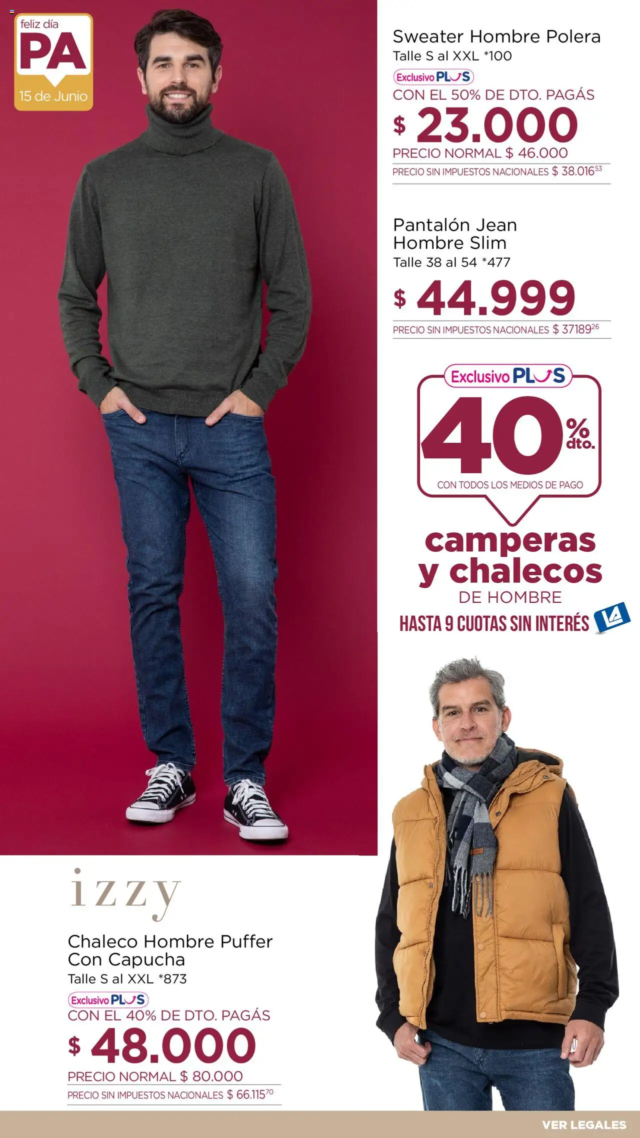 La Anonima Día del Padre │ válido desde el 12.06.2025 | Página: 14 | Productos: Sweater, Jean, Polera, Chaleco