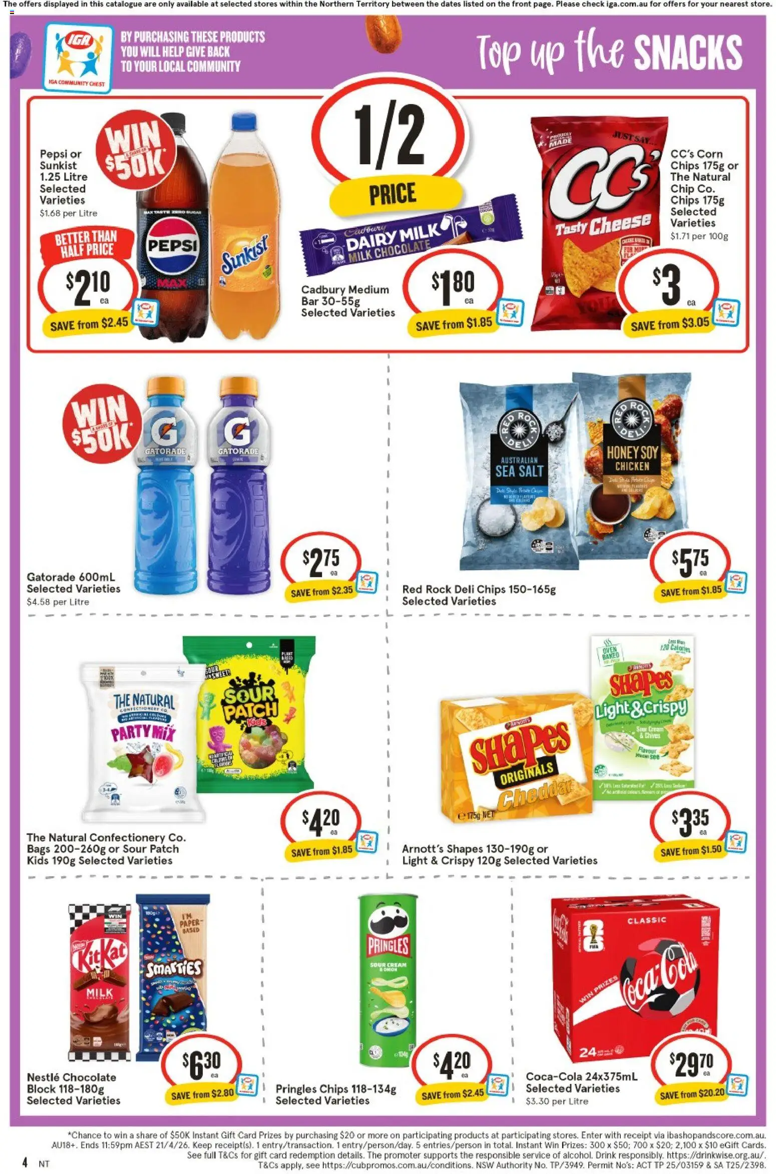 IGA catalogue - valid from 18.03.2026 | Page: 4 | Products: Cheese, Honey, Sour cream, Sugar