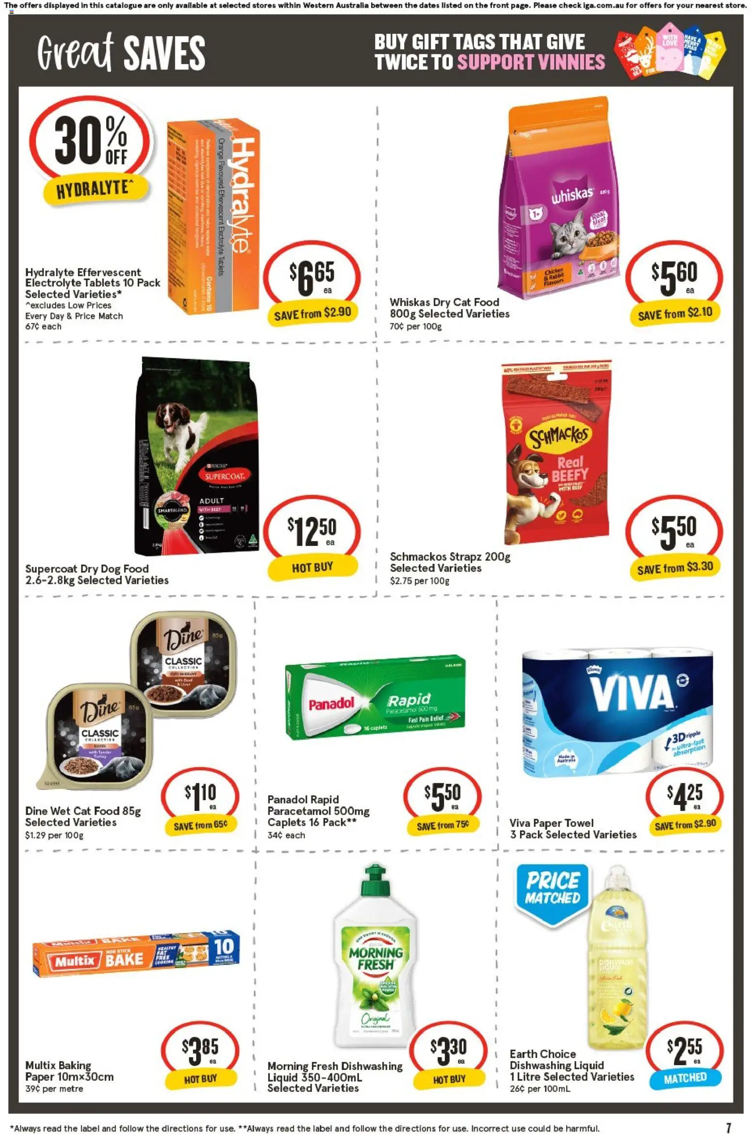 IGA catalogue - valid from 19.11.2025 | Page: 8 | Products: Chicken, Beef, Dog food, Tablets