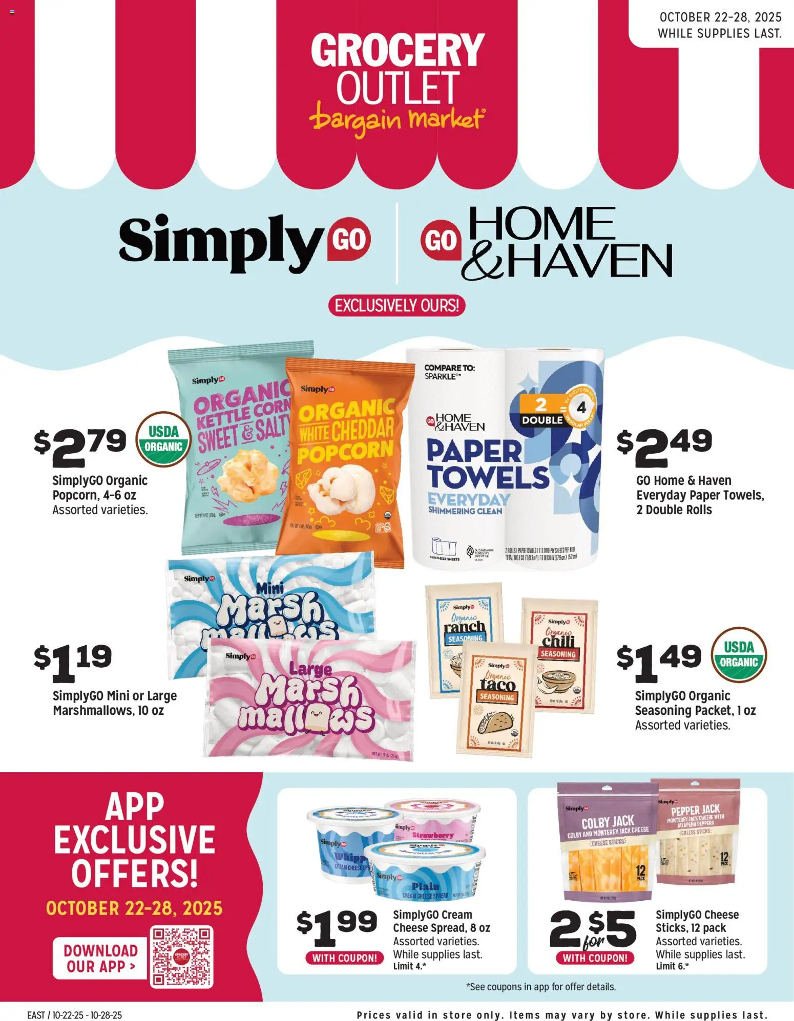 Grocery Outlet Weekly - Ops Standalone - valid from 22.10.2025 | Page: 1 | Products: Jalapeno peppers, Cream, Pepper, Kettle