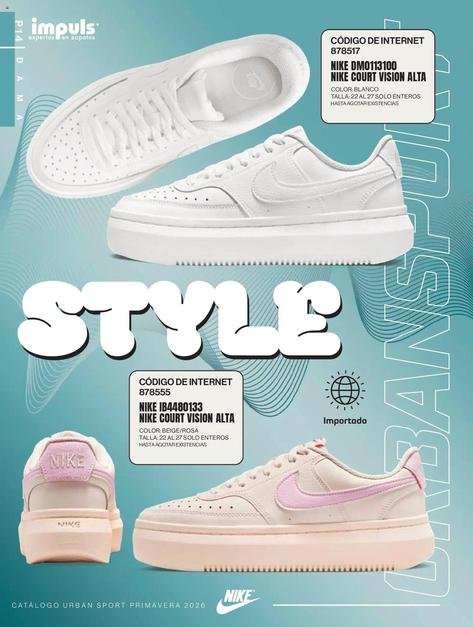 Nuevas ofertas de Impuls válidas en toda la República Mexicana desde el 01.03.2026. ¡Encuentra las mejores ofertas en Impuls catálogo Urban Sport! | Página: 16 | Productos: Zapatos