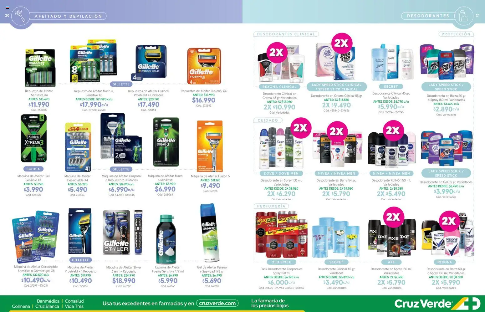 Cruz Verde Descuentos │ válido desde el 01.01.2026 | Página: 11 | Productos: Espuma, Fragancia, Desodorante, Crema