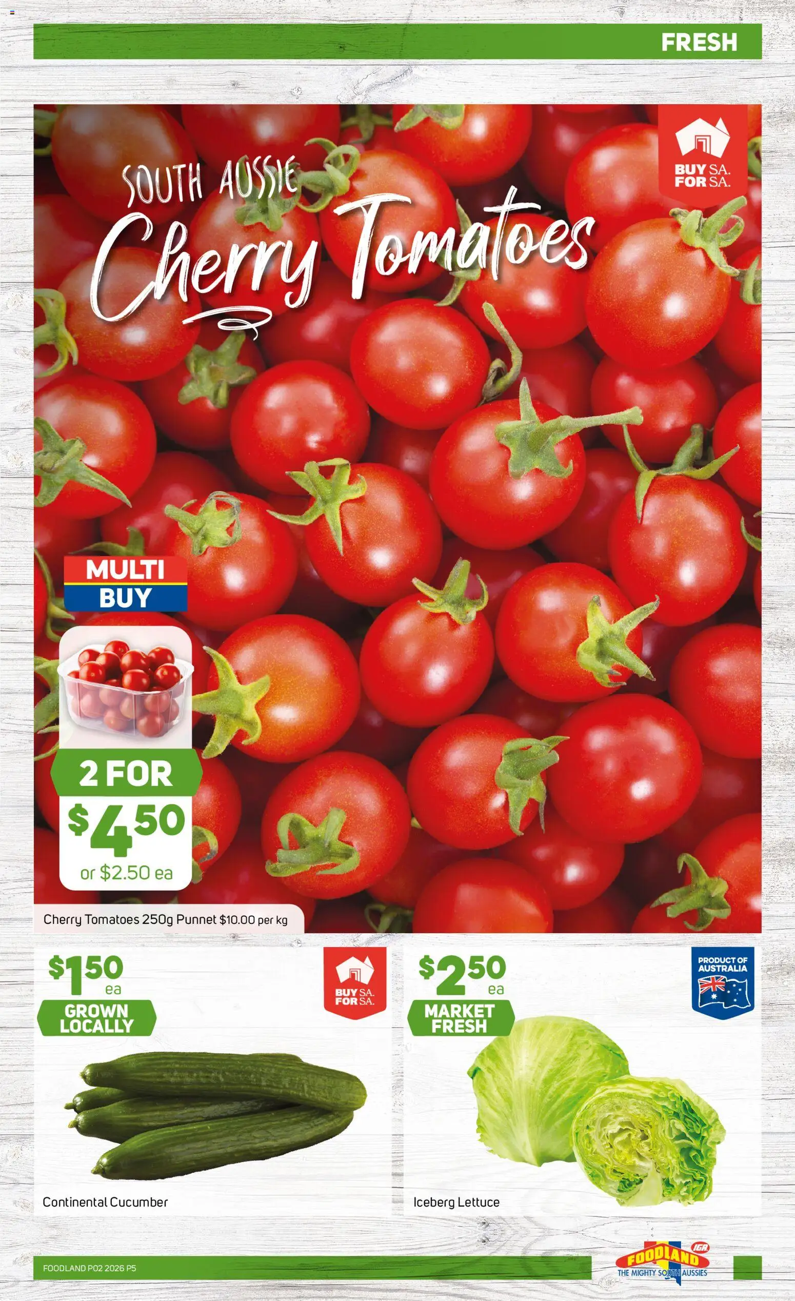 Foodland catalogue - valid from 07.01.2026 | Page: 5 | Products: Lettuce, Tomatoes