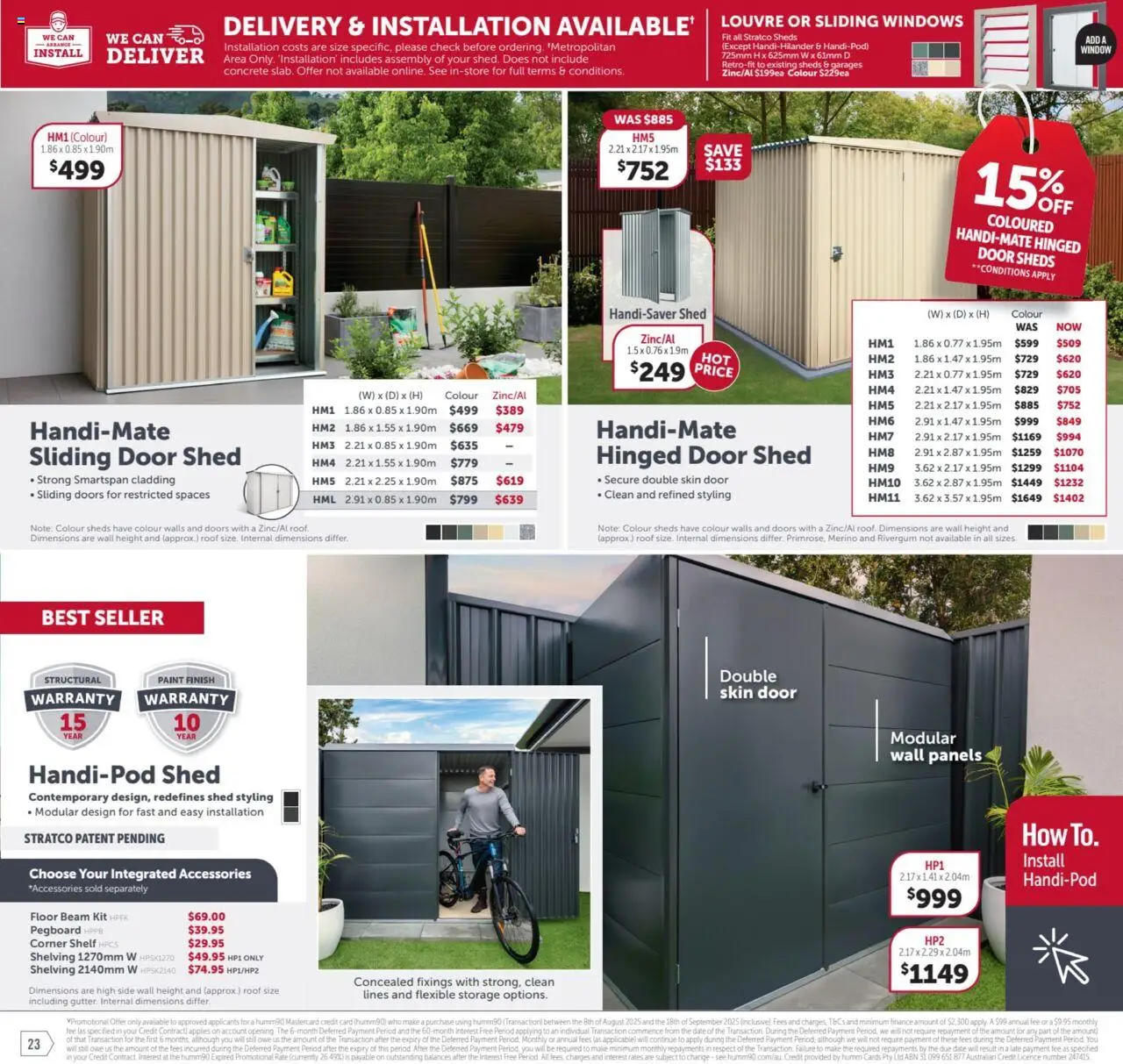 Stratco catalogue - valid from 08.08.2025 | Page: 23 | Products: Shelf, Window, Accessories, Date