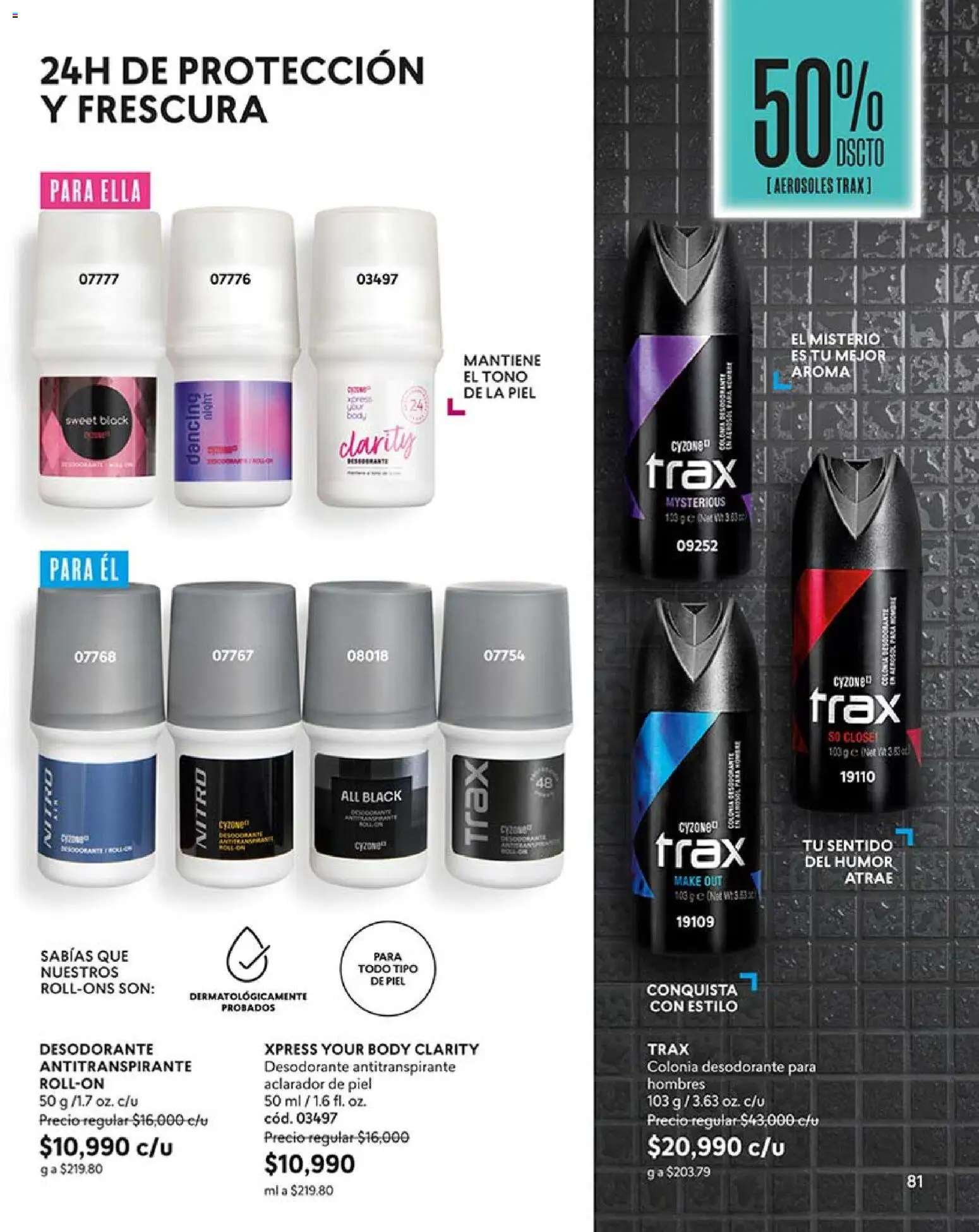 CyZone revista - valida desde el 03.04.2026 | Página: 81 | Productos: Body, Desodorante, Antitranspirante