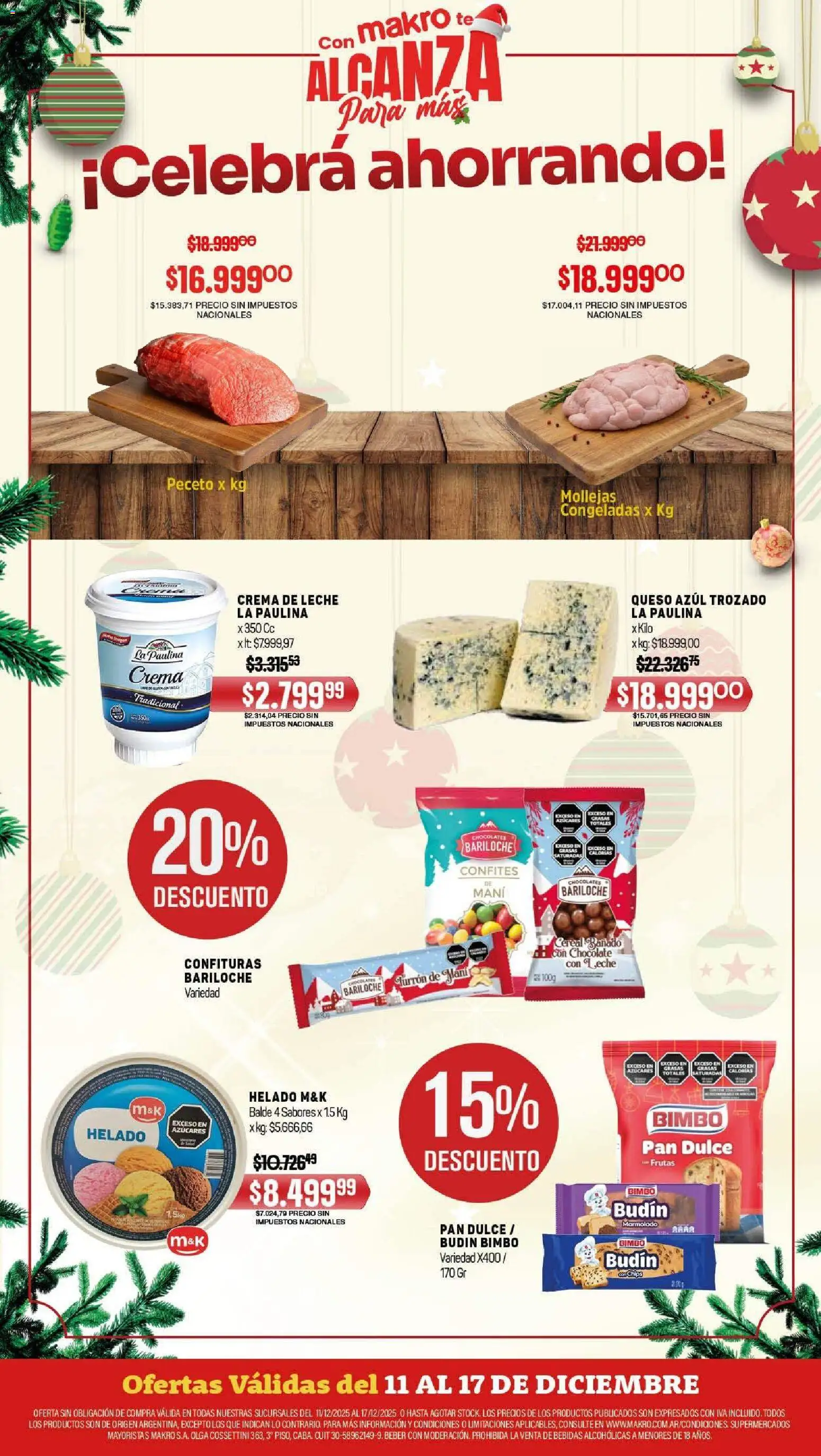 Makro ofertas │ válido desde el 11.12.2025 | Página: 1 | Productos: Helado, Chocolate, Turrón, Té