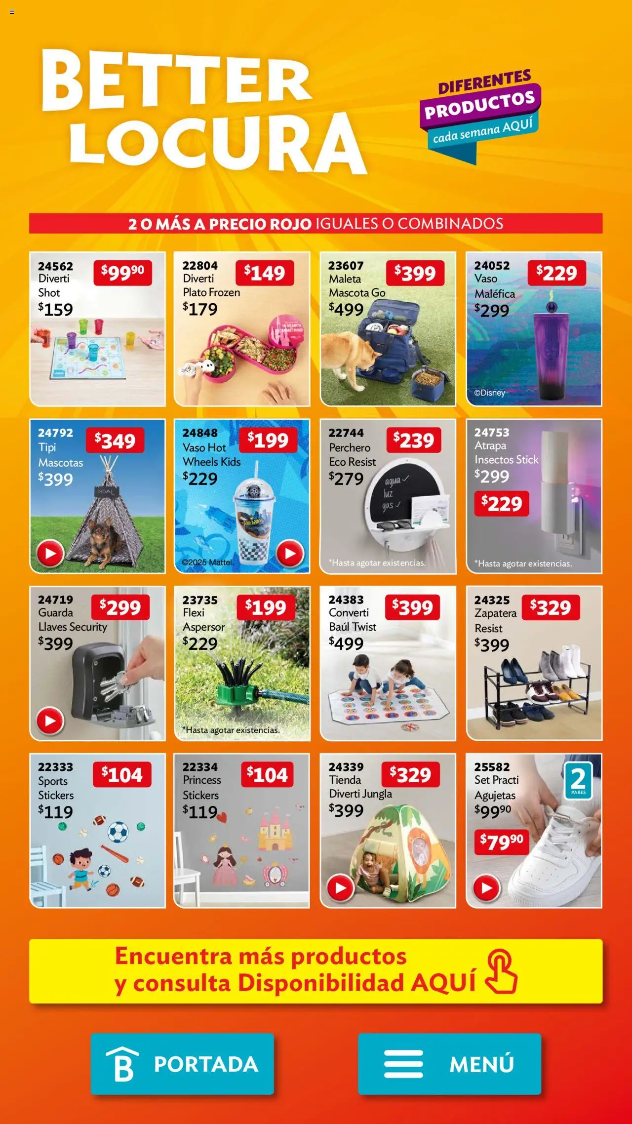 Nuevas ofertas de Betterware válidas en toda la República Mexicana desde el 29.09.2025. ¡Encuentra las mejores ofertas en Betterware - Campaña 10 2025! | Página: 119 | Productos: Maleta, Shot, Perchero
