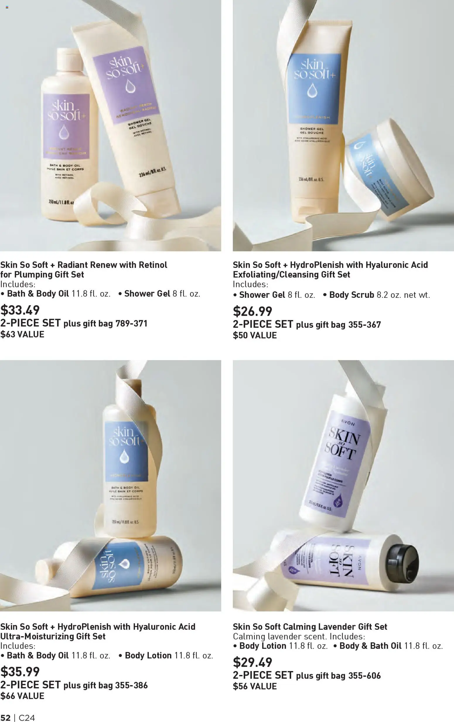 Avon Brochure - valid from 19.11.2025 | Page: 52 | Products: Shower, Oil, Shower gel, Bag