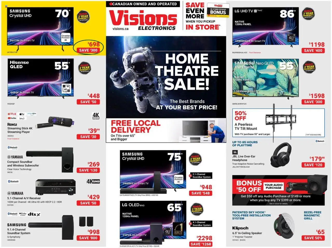 Visions flyer valid from 12.09.2025 | Page: 1 | Products: Tv, Audio, Player, Speaker