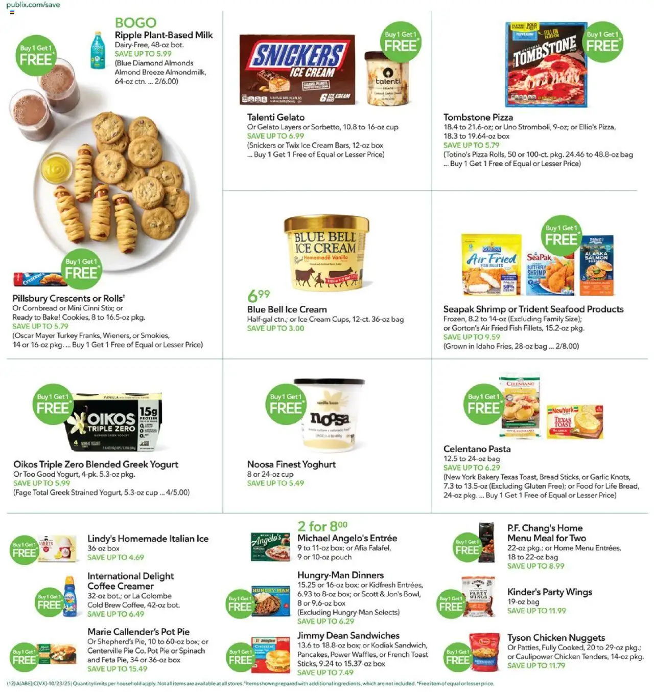 Publix Weekly Ad - valid from 22.10.2025 | Page: 12 | Products: Box, Yogurt, Fish, Cream