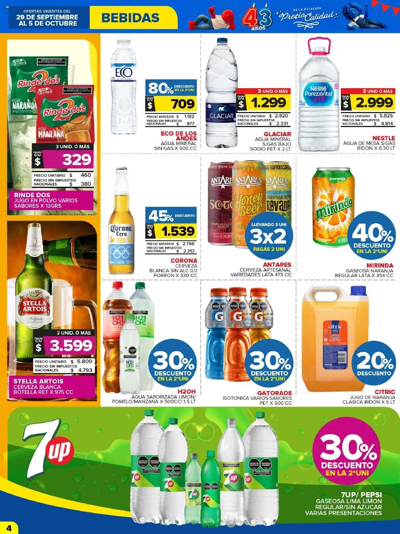 Carrefour Maxi catálogo │ válido desde el 30.09.2025 | Página: 4 | Productos: Bidón, Agua, Jugo, Agua saborizada