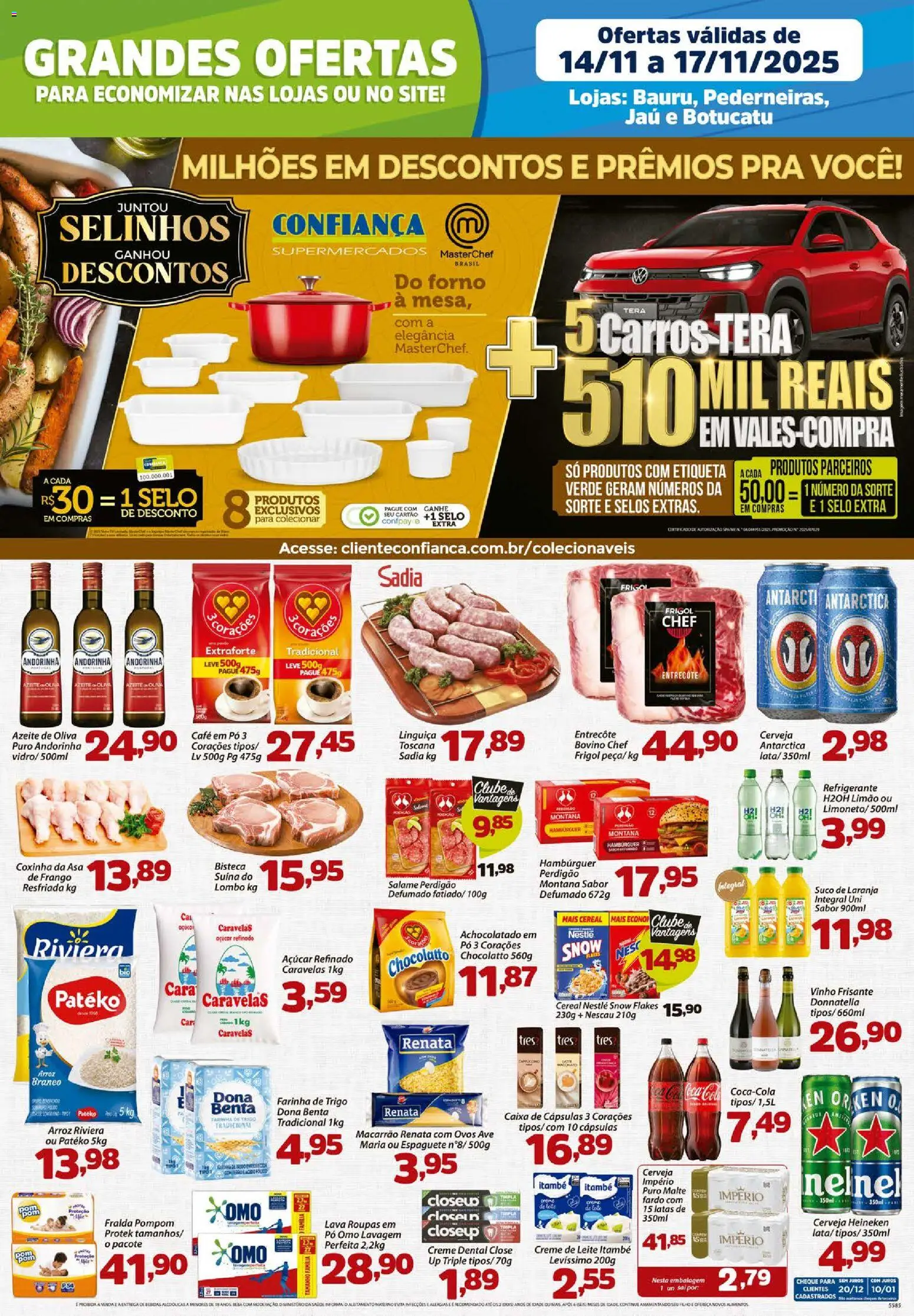 Confiança Folheto - válido de 14.11.2025 | Página: 1 | Produtos: Cará, Caixa, Creme de leite, Frango