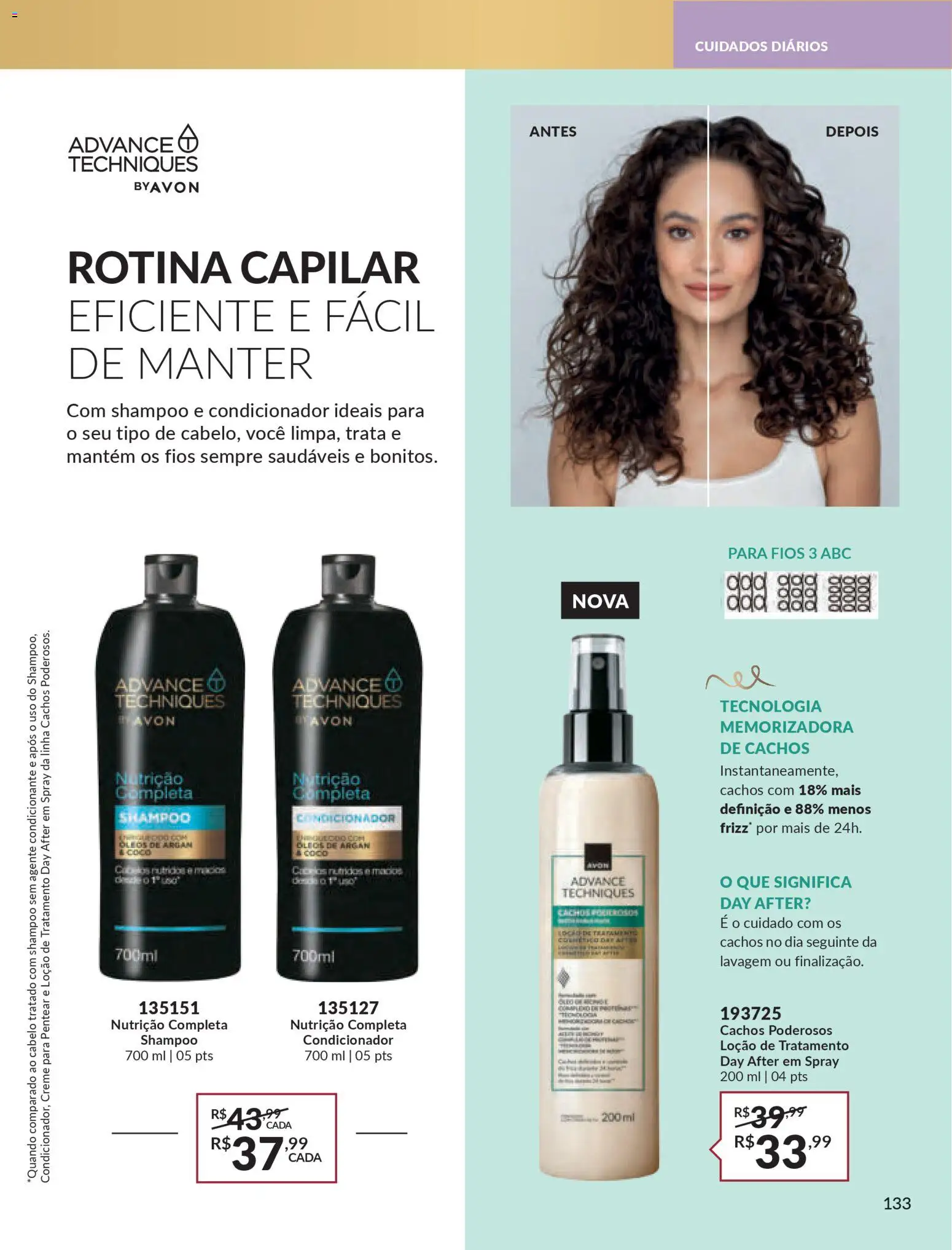 Avon Folheto - válido de 06.01.2026 | Página: 133 | Produtos: Shampoo, Condicionador, Creme, Creme para pentear