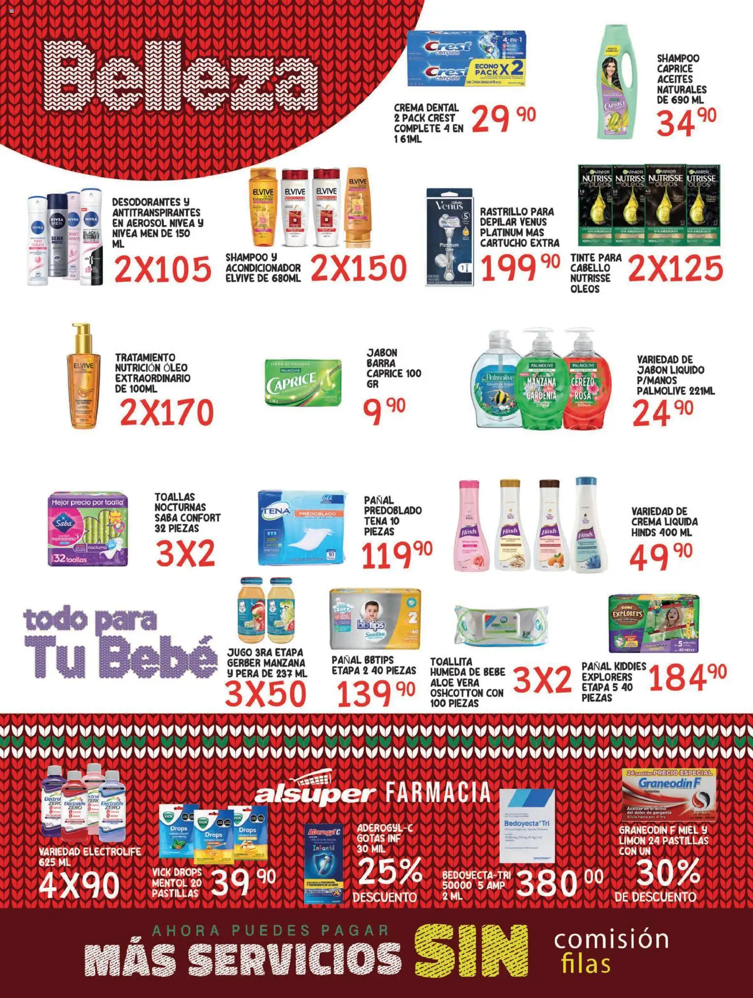 Nuevas ofertas de Alsuper válidas en toda la República Mexicana desde el 25.11.2025. ¡Encuentra las mejores ofertas en Alsuper folleto Saltillo! | Página: 4 | Productos: Pera, Barra, Body, Acondicionador