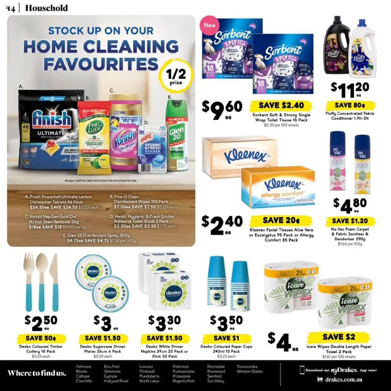 Drakes catalogue - valid from 04.06.2025 | Page: 14 | Products: Carpet, Conditioner, Napkins, Toilet block