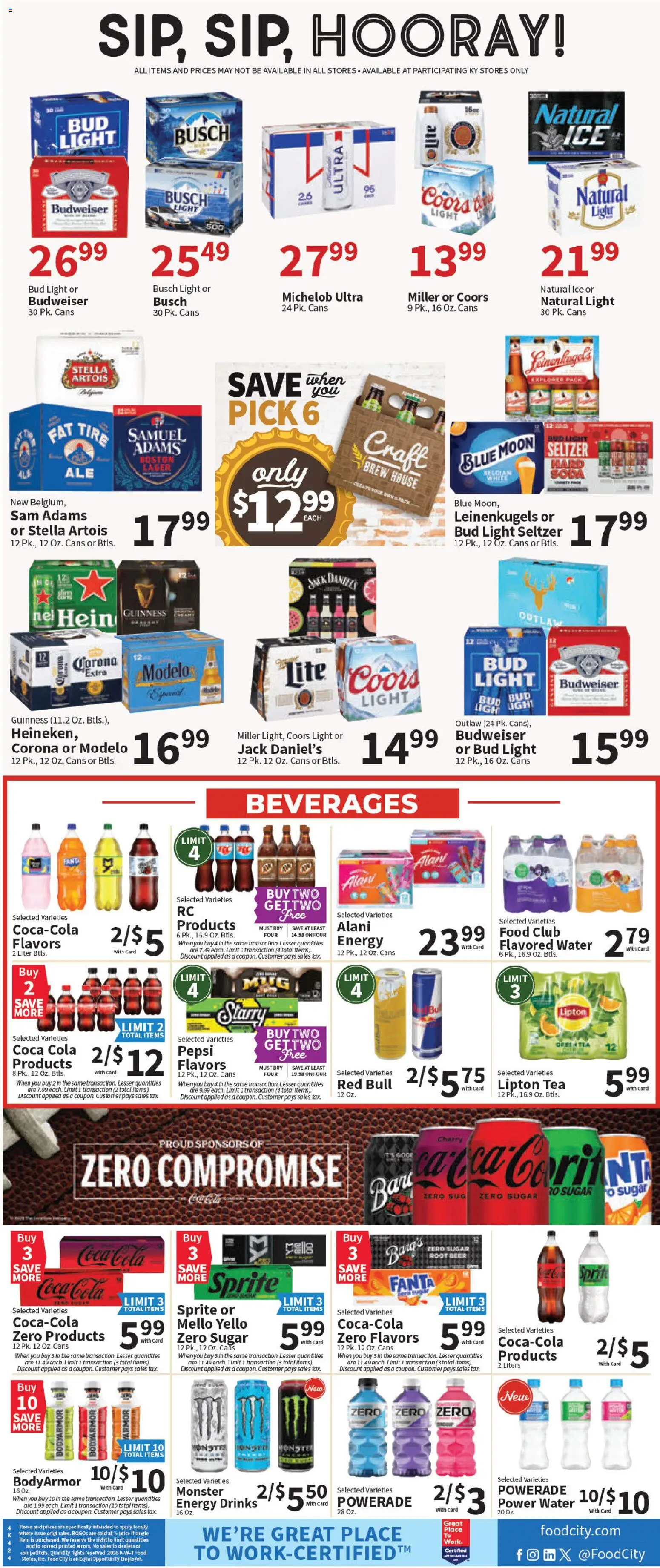 Food City Weekly Ad - valid from 23.01.2026 | Page: 6 | Products: Tire, Tea, Water, Sugar