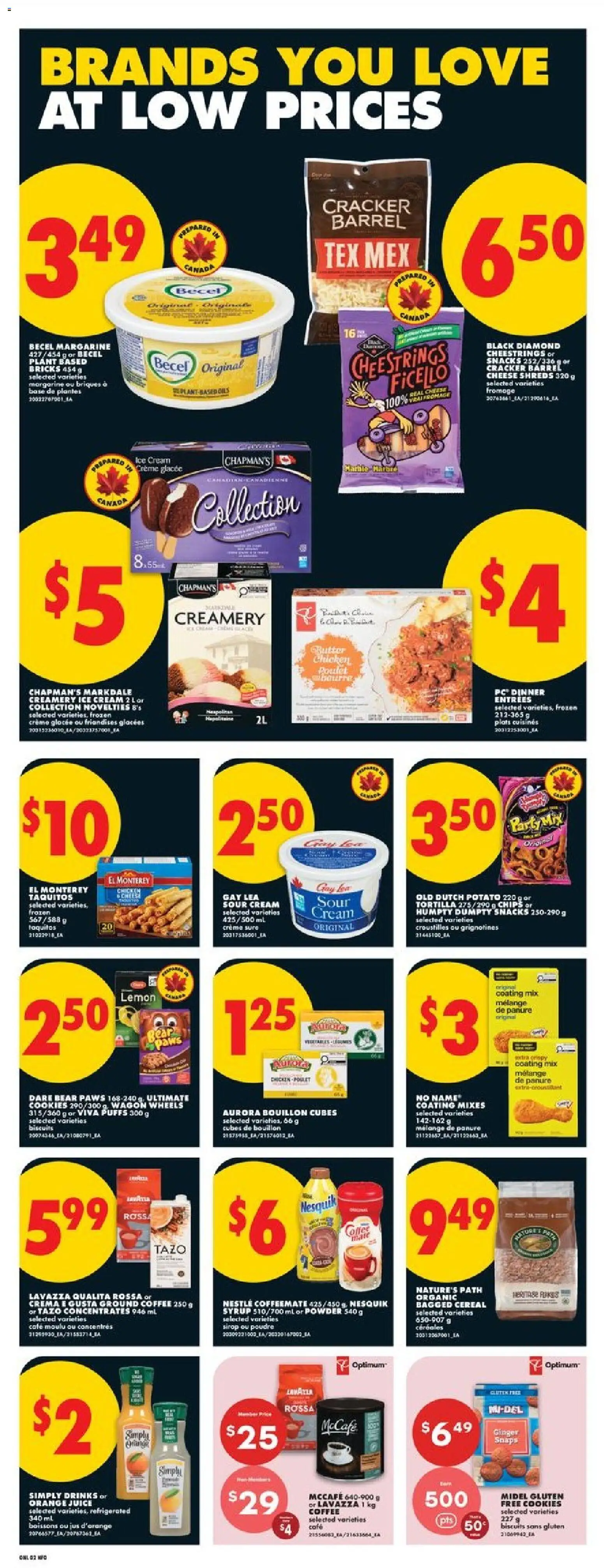 No Frills flyer valid from 09.04.2026 | Page: 7 | Products: Sour cream, Chips, Cream, Cookies