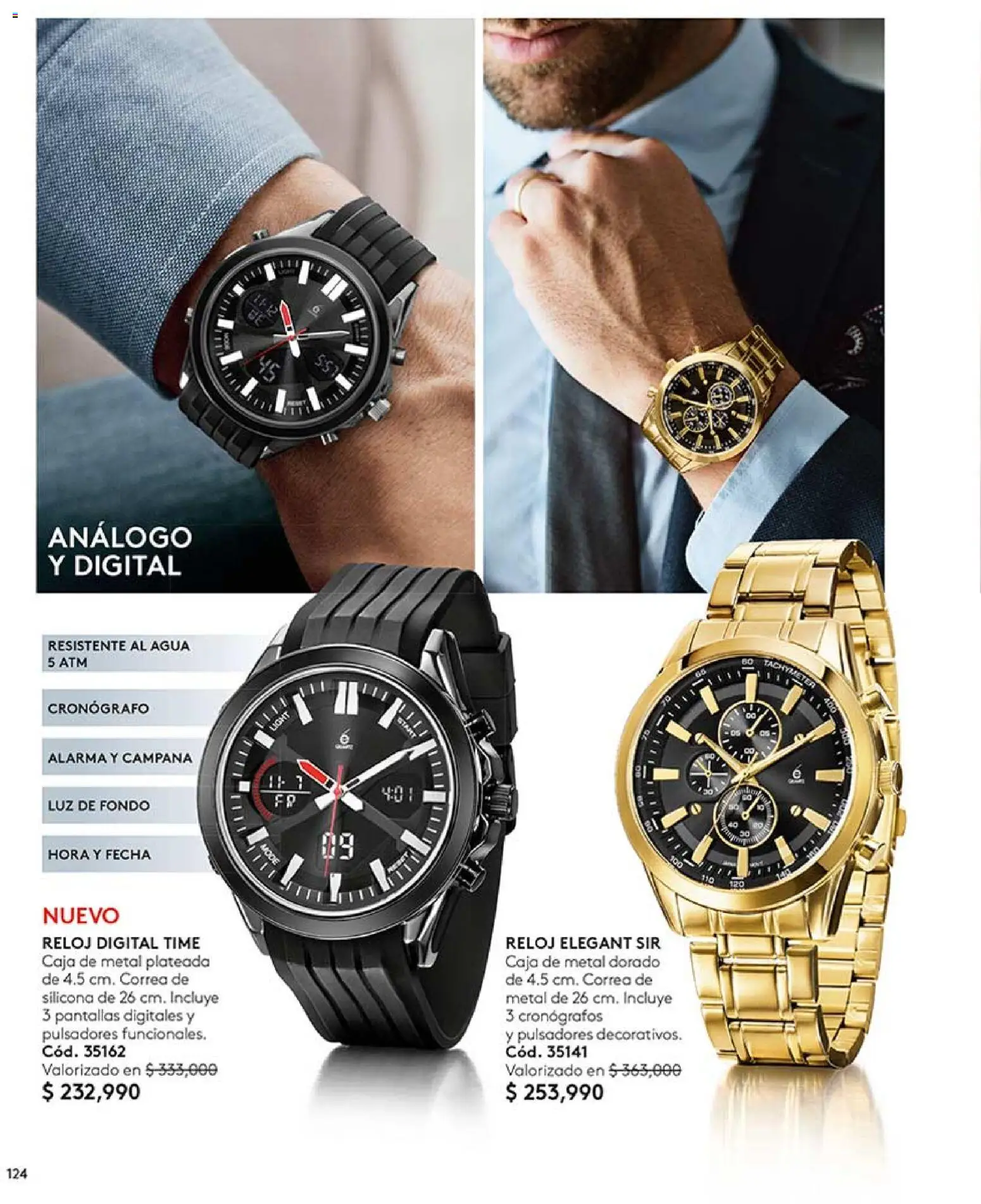 Ésika revista - valida desde el 03.04.2026 | Página: 124 | Productos: Agua, Reloj, Caja, Pantallas