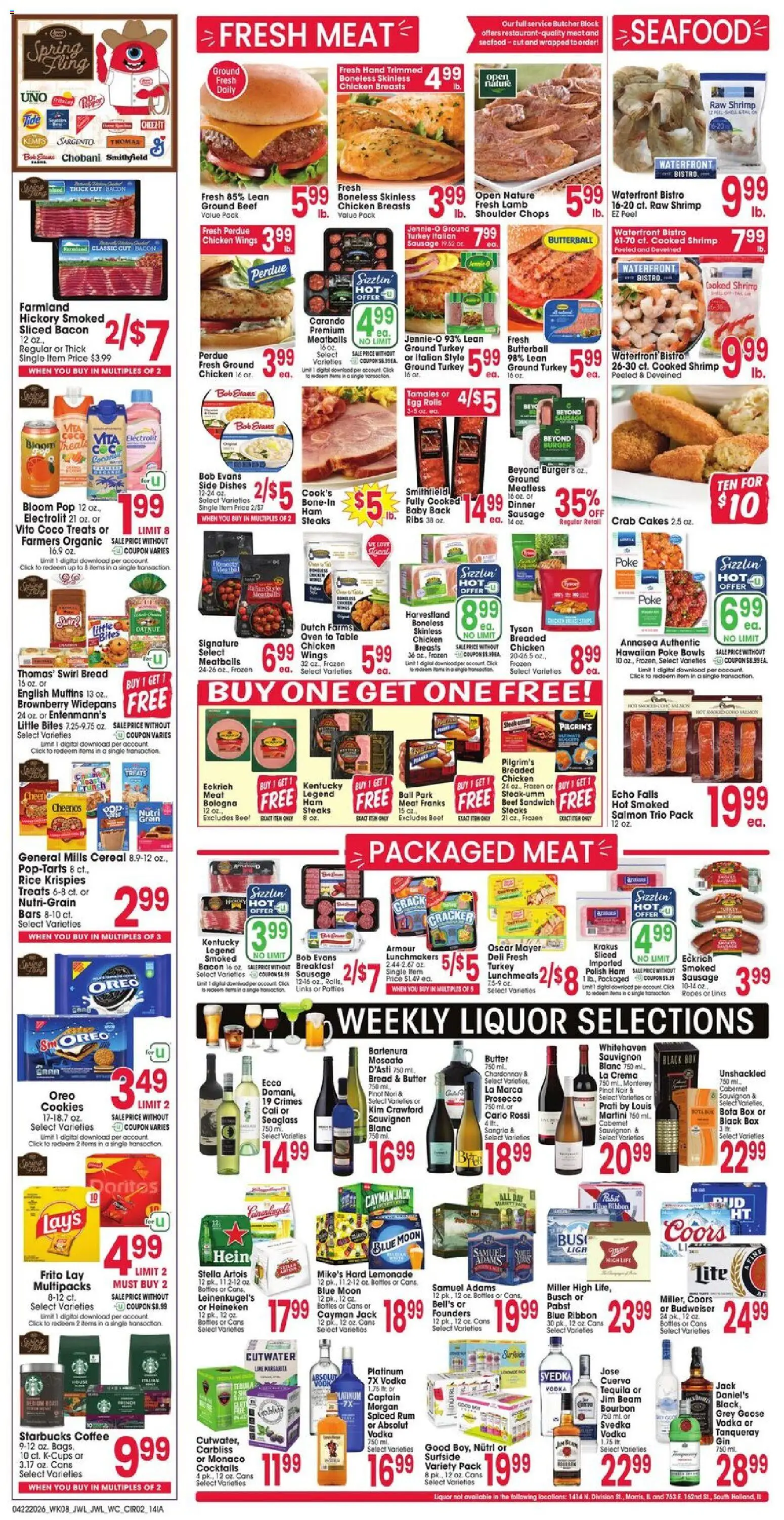 Jewel Osco Weekly Ad - IA - valid from 22.04.2026 | Page: 2 | Products: Table, Rice, Sausage, Oven