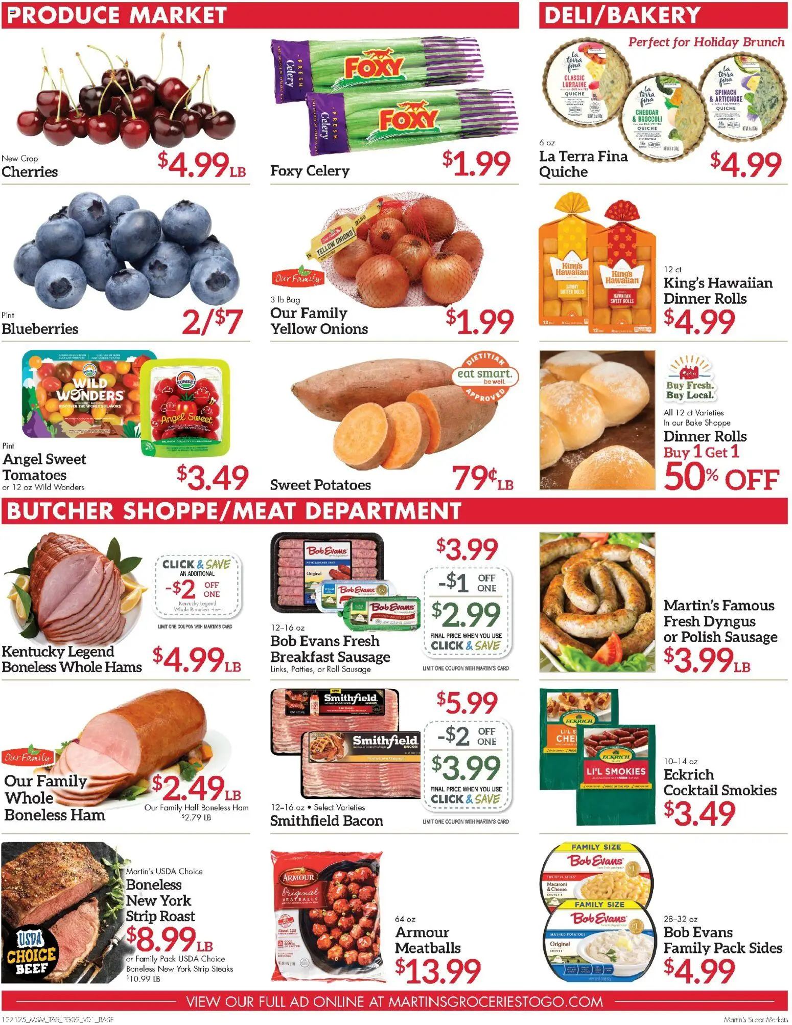 Martin’s Weekly Ad - valid from 21.12.2025 | Page: 2 | Products: Broccoli, Ham, Sausage, Bag
