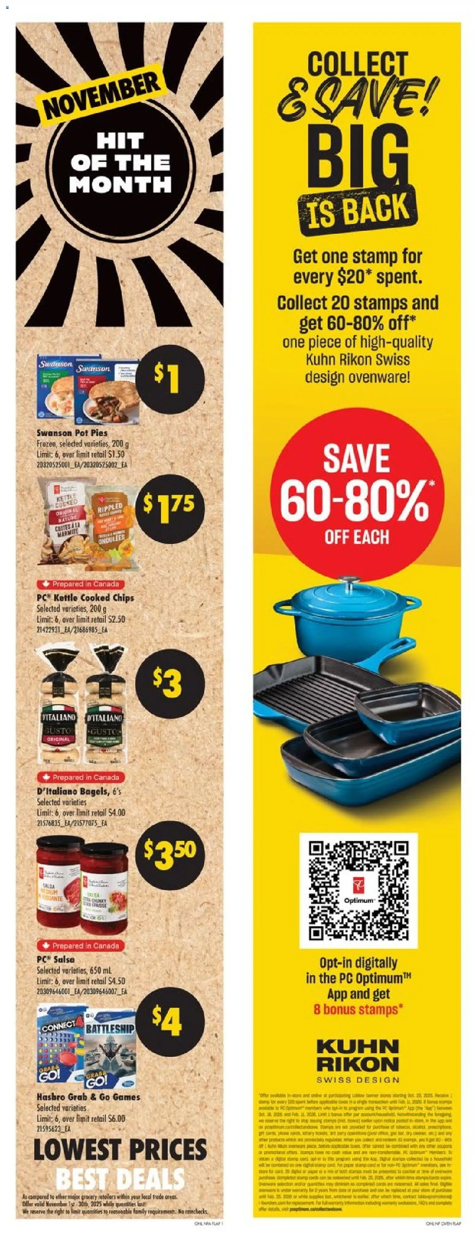 No Frills flyer valid from 13.11.2025 | Page: 9 | Products: Chips, PC, Kettle