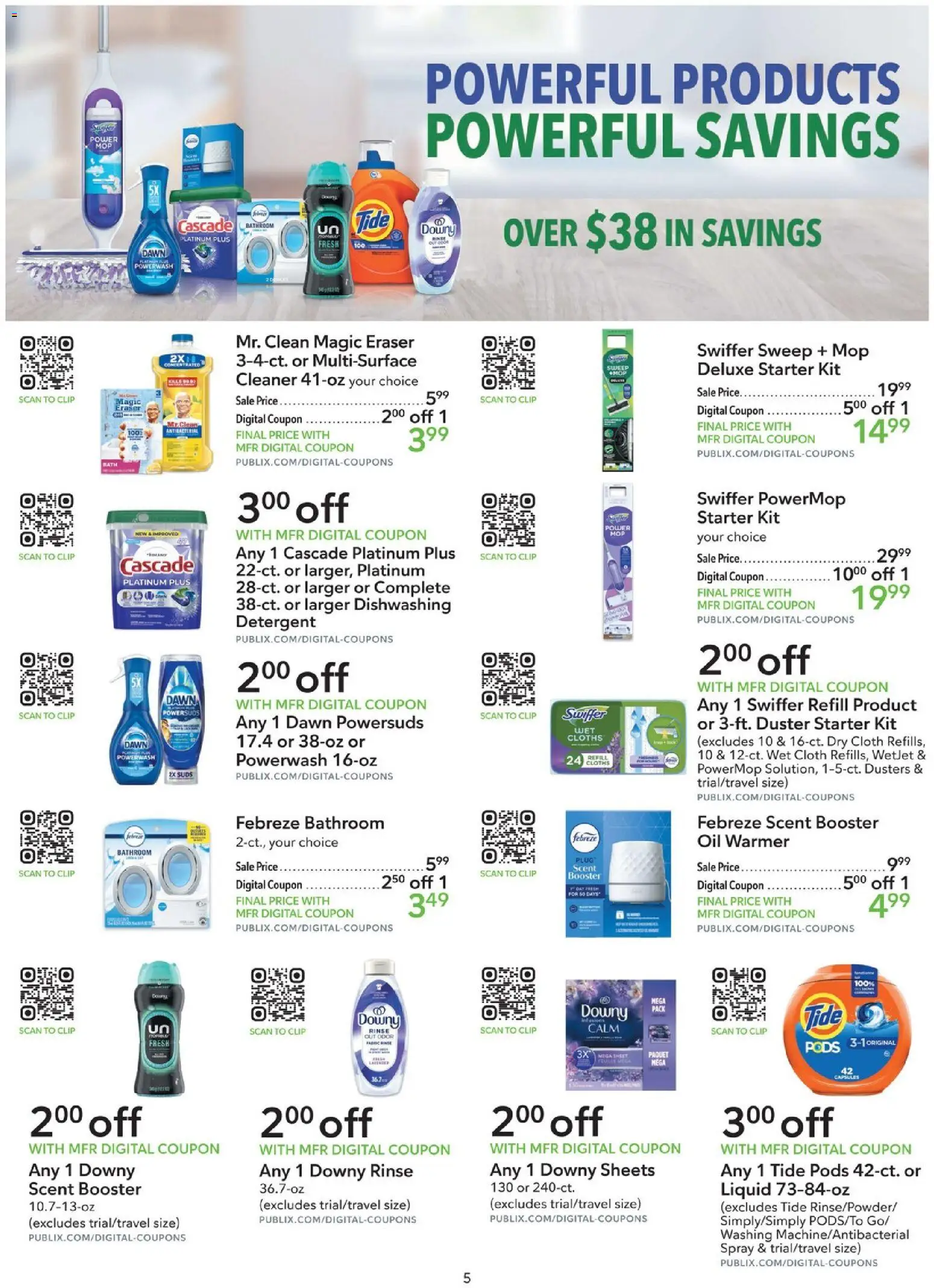 Publix Extra Savings - valid from 27.12.2025 | Page: 5 | Products: Bath, Oil, Detergent, Starter