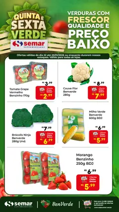 Semar Supermercado - Ofertas BenVerde - Pré-Visualização do folheto da loja Semar Supermercado, válido de 22.01.2026