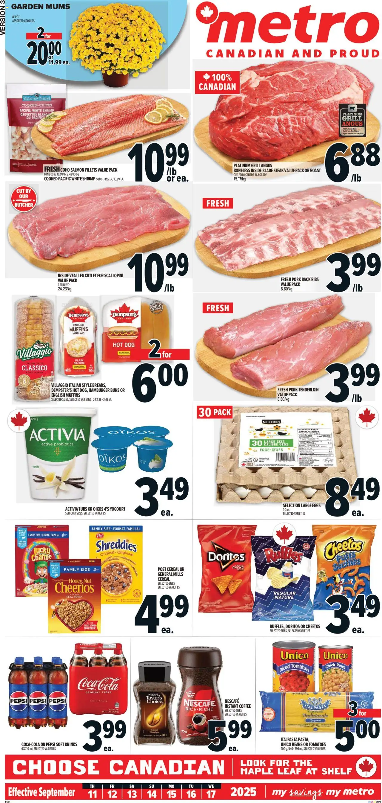 Metro flyer valid from 11.09.2025 | Page: 2 | Products: Grill, Shelf, Eggs, Pork