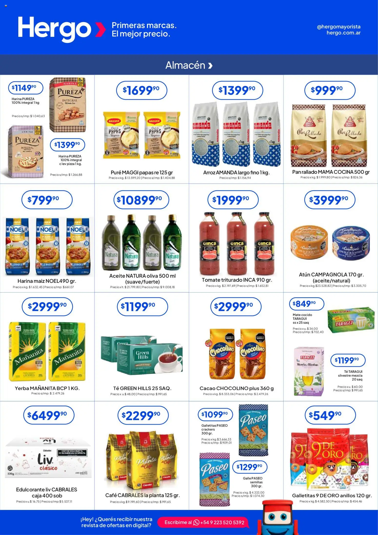 Hergo catálogo │ válido desde el 01.04.2026 | Página: 2 | Productos: Mate, Harina, Maiz, Pan rallado