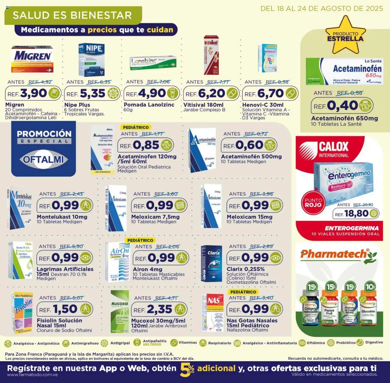 FarmaTodo revista - valida desde el 18.08.2025 | Página: 9 | Productos: Té, Antiinflamatorio, Papaya, General