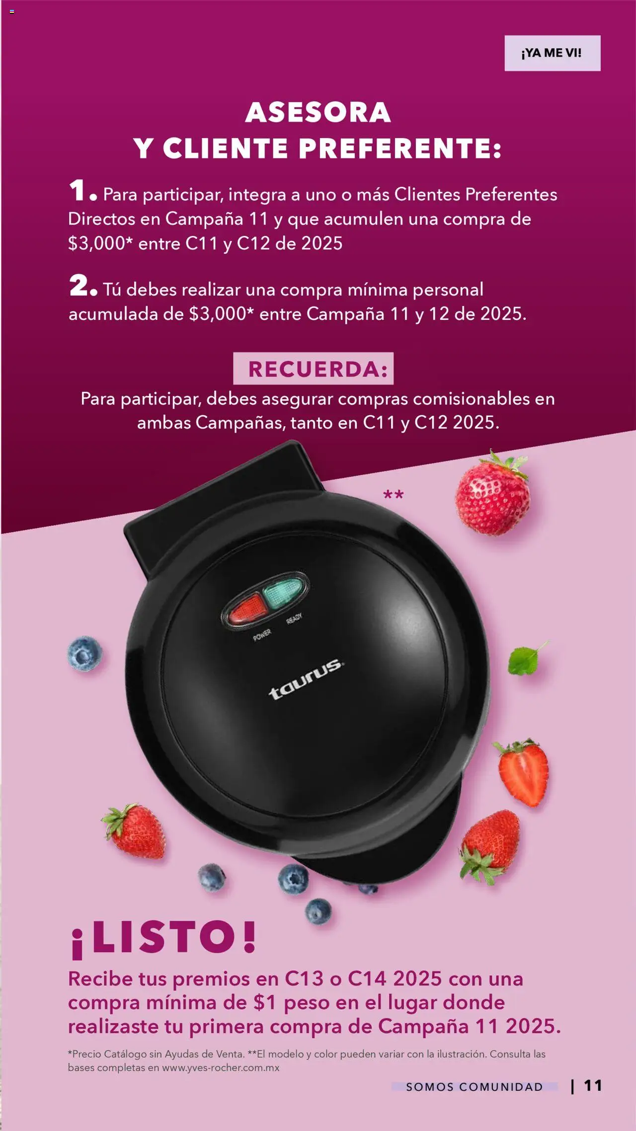 Nuevas ofertas de Yves Rocher válidas en toda la República Mexicana desde el 18.09.2025. ¡Encuentra las mejores ofertas en Yves Rocher - Catálogo Somos Comunidad! | Página: 11 | Productos: Campana