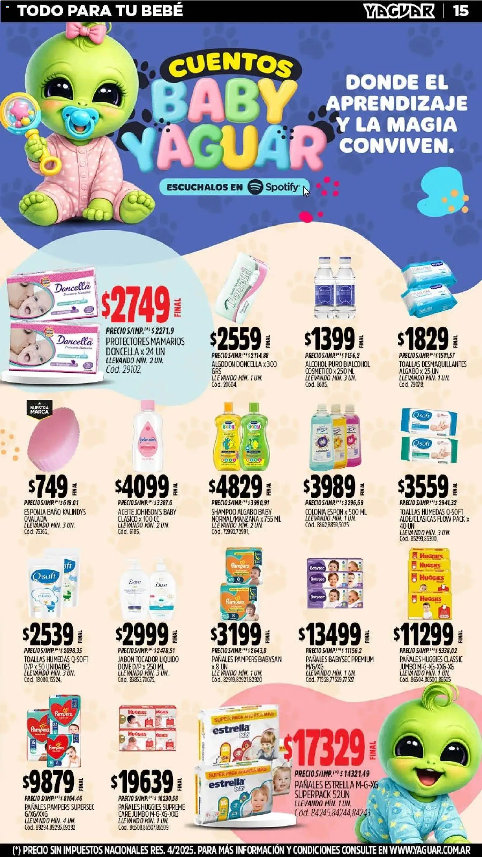 Yaguar - Oferta Semanal Trelew │ válido desde el 09.03.2026 | Página: 16 | Productos: Algodón, Shampoo, Jabón, Esponja