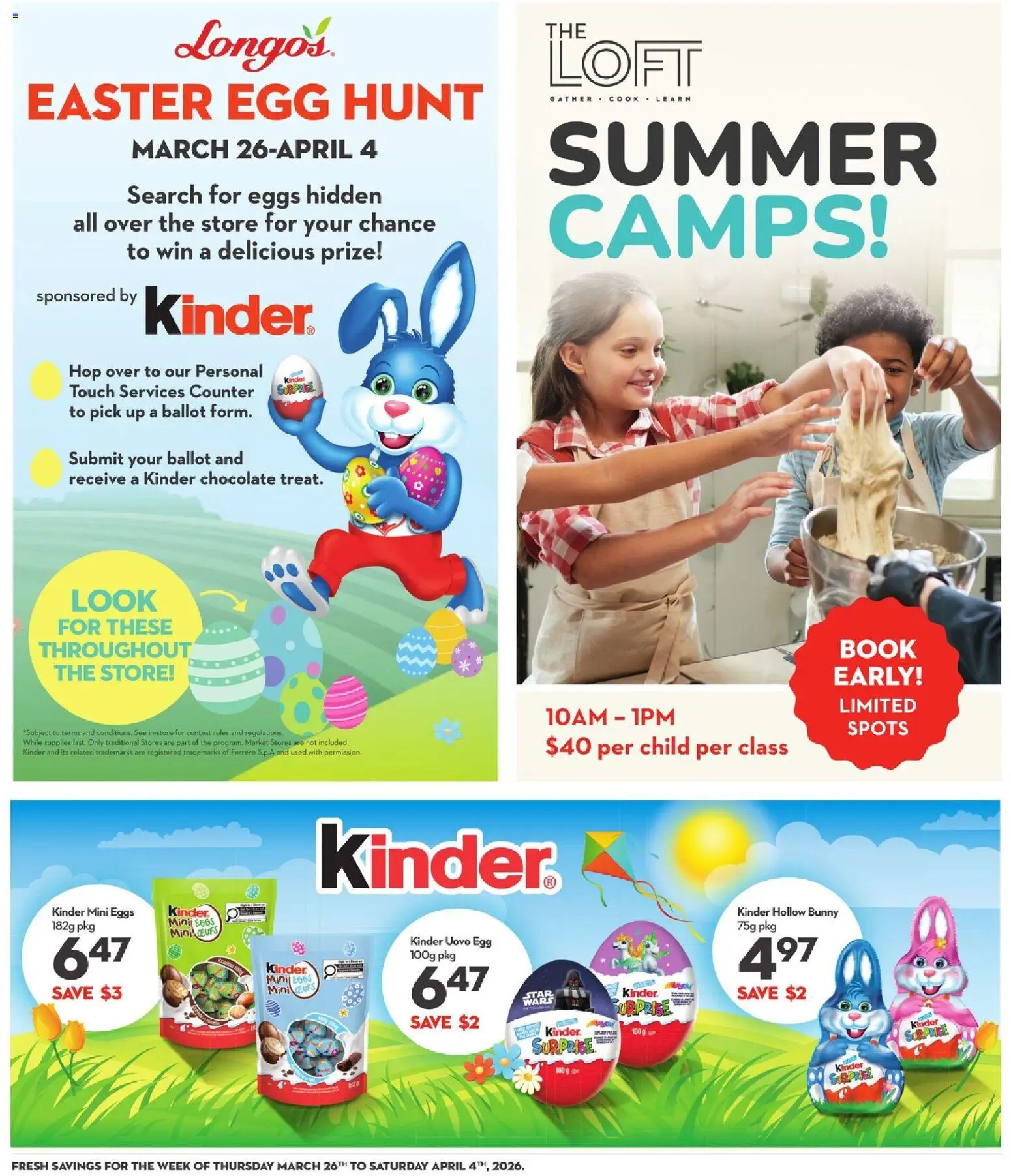 Longo's flyer valid from 26.03.2026 | Page: 15 | Products: Eggs, Chocolate