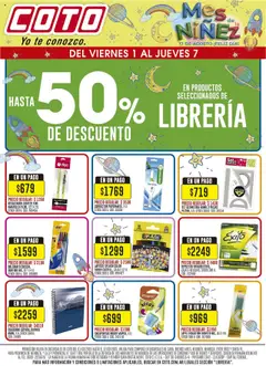 Vista previa Coto Librería válido desde el 01.08.2025