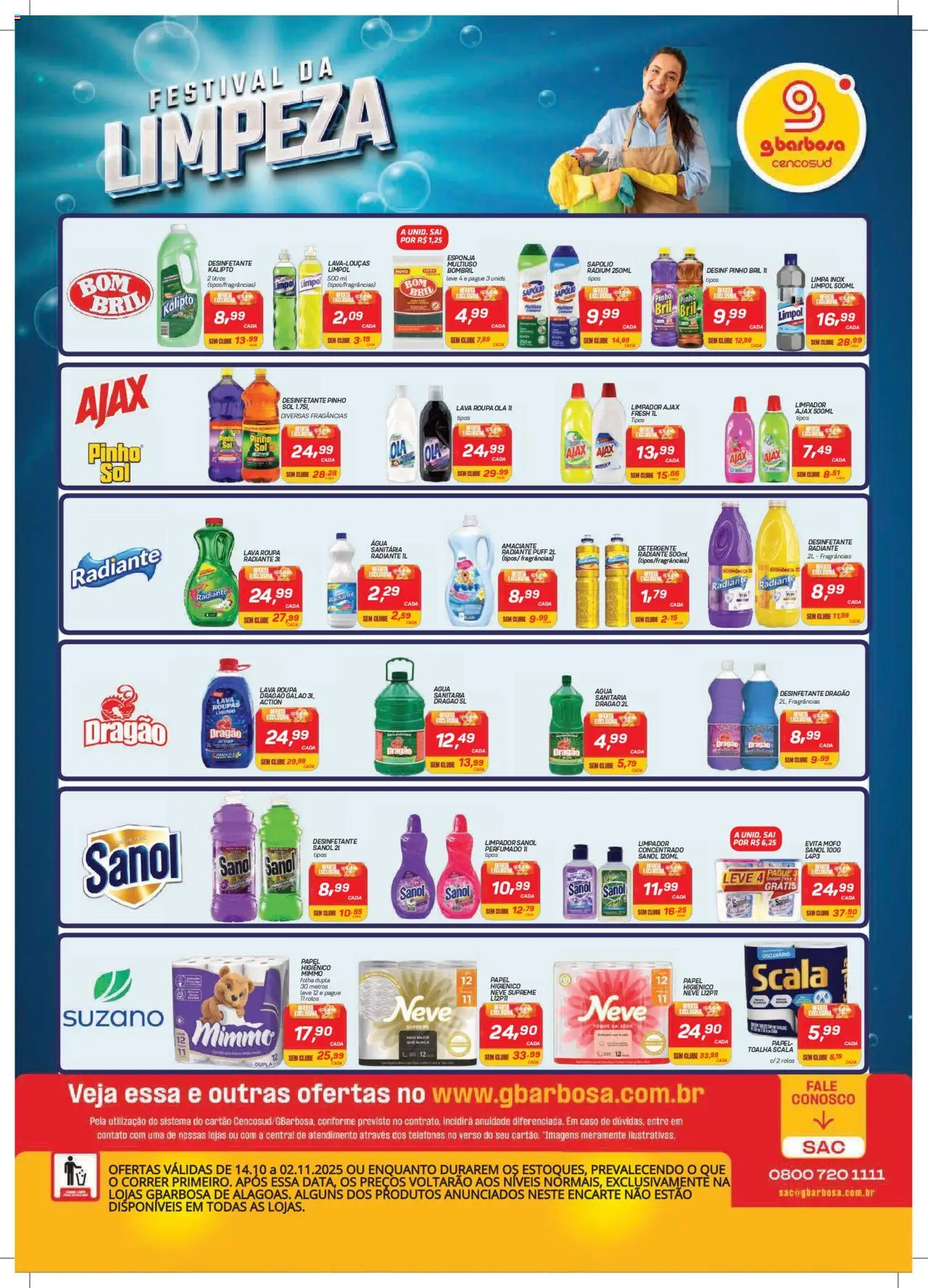 Gbarbosa Folheto - válido de 14.10.2025 | Página: 2 | Produtos: Cará, Esponja, Roupas, Desinfetante