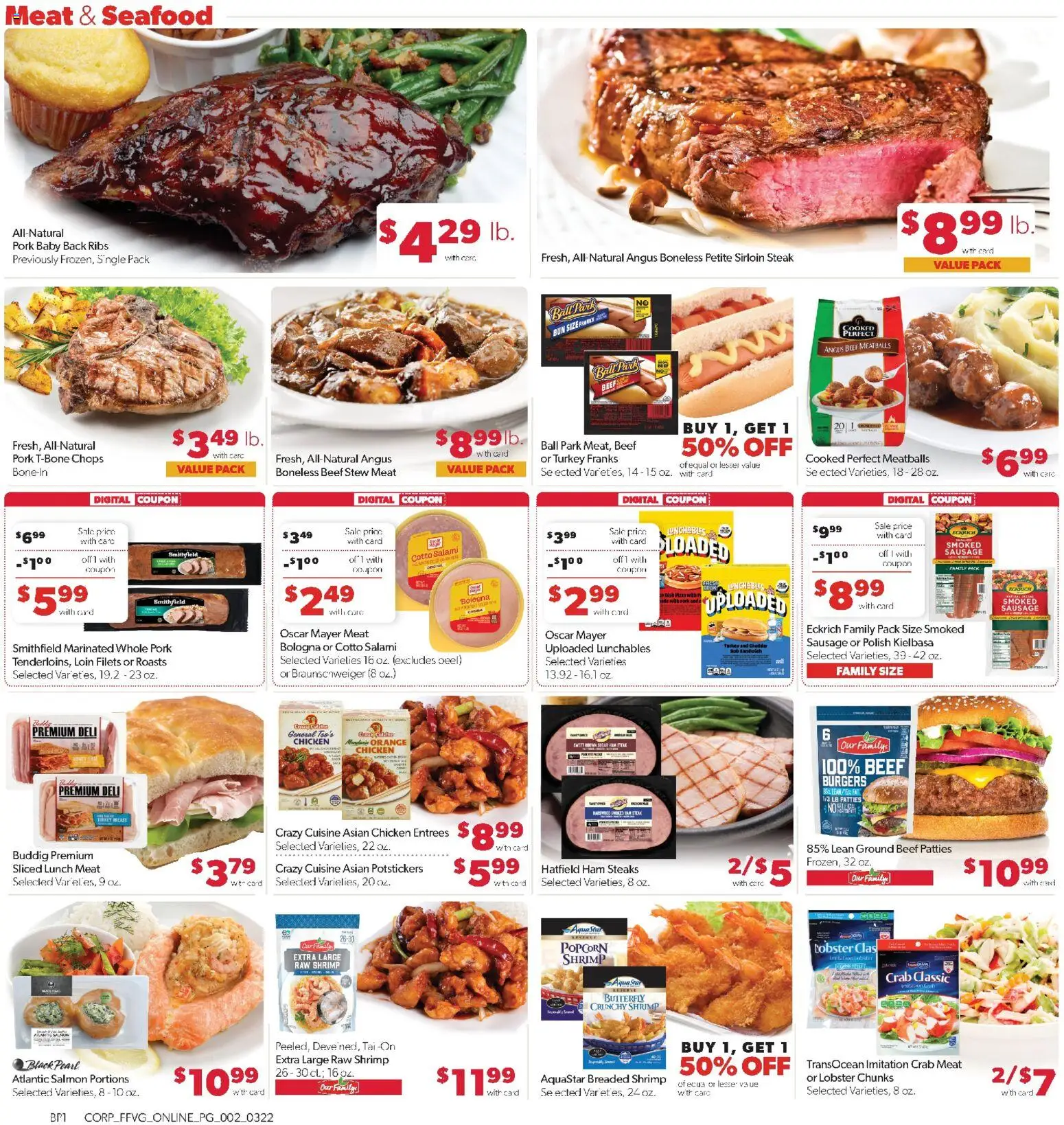Family Fare Weekly Ad - MI - valid from 22.03.2026 | Page: 10 | Products: Salami, Ham, Pork, Beef
