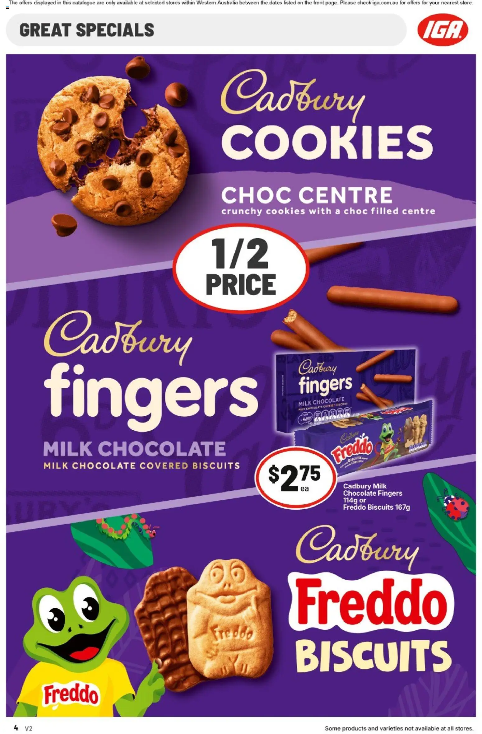 IGA catalogue - valid from 25.02.2026 | Page: 4 | Products: Milk, Chocolate, Biscuits