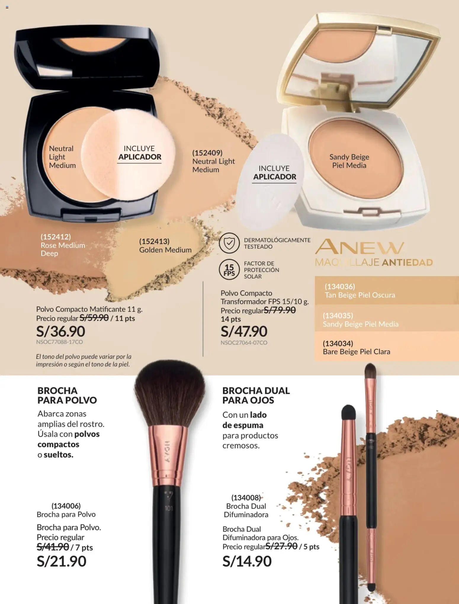 Catálogo Avon válido desde 31.01.2026 | Página: 36 | Productos: Brocha, Maquillaje, Polvo